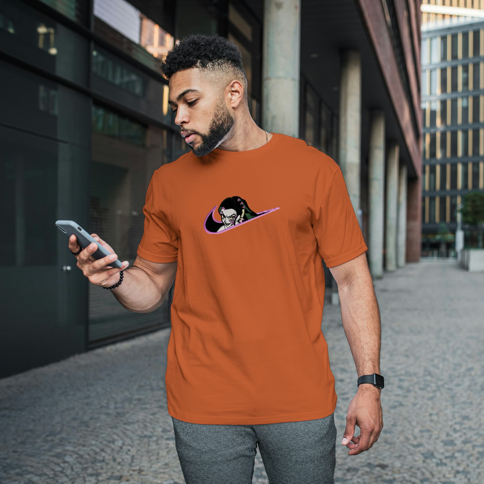 Unisex Embroidered T-Shirt 100% Cotton – Comfortable – daki Swoosh Design