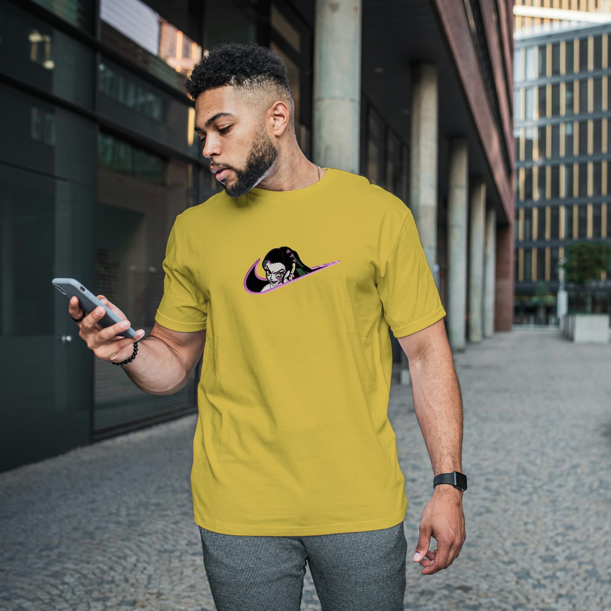 Unisex Embroidered T-Shirt 100% Cotton – Comfortable – daki Swoosh Design