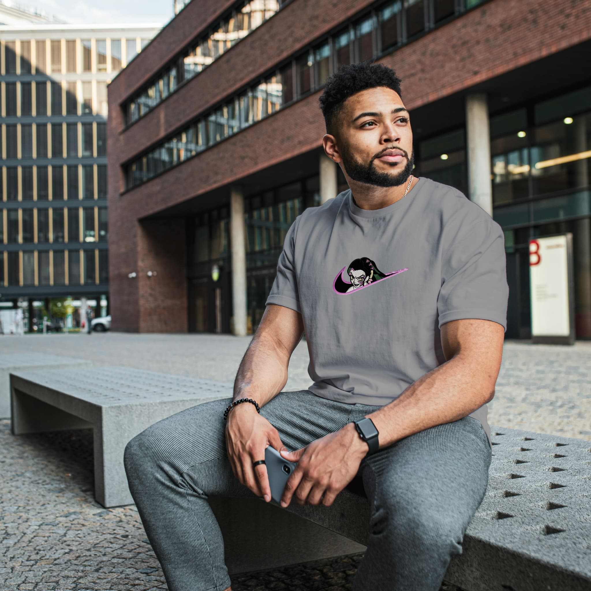 Unisex Embroidered T-Shirt 100% Cotton – Comfortable – daki Swoosh Design