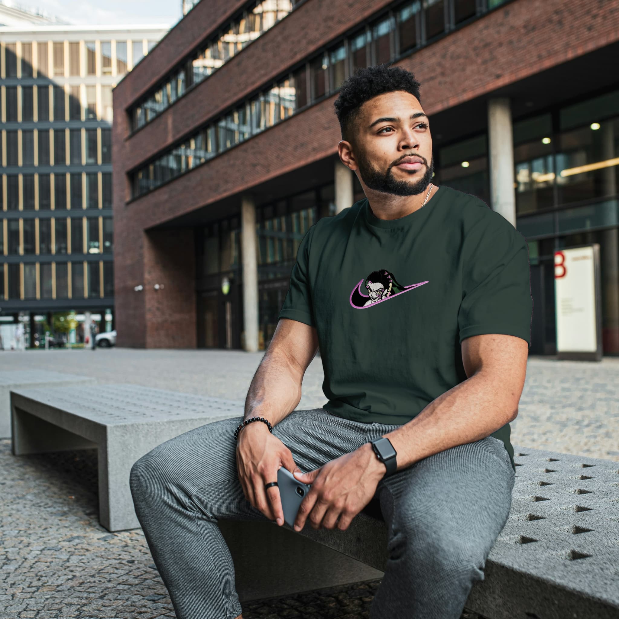 Unisex Embroidered T-Shirt 100% Cotton – Comfortable – daki Swoosh Design