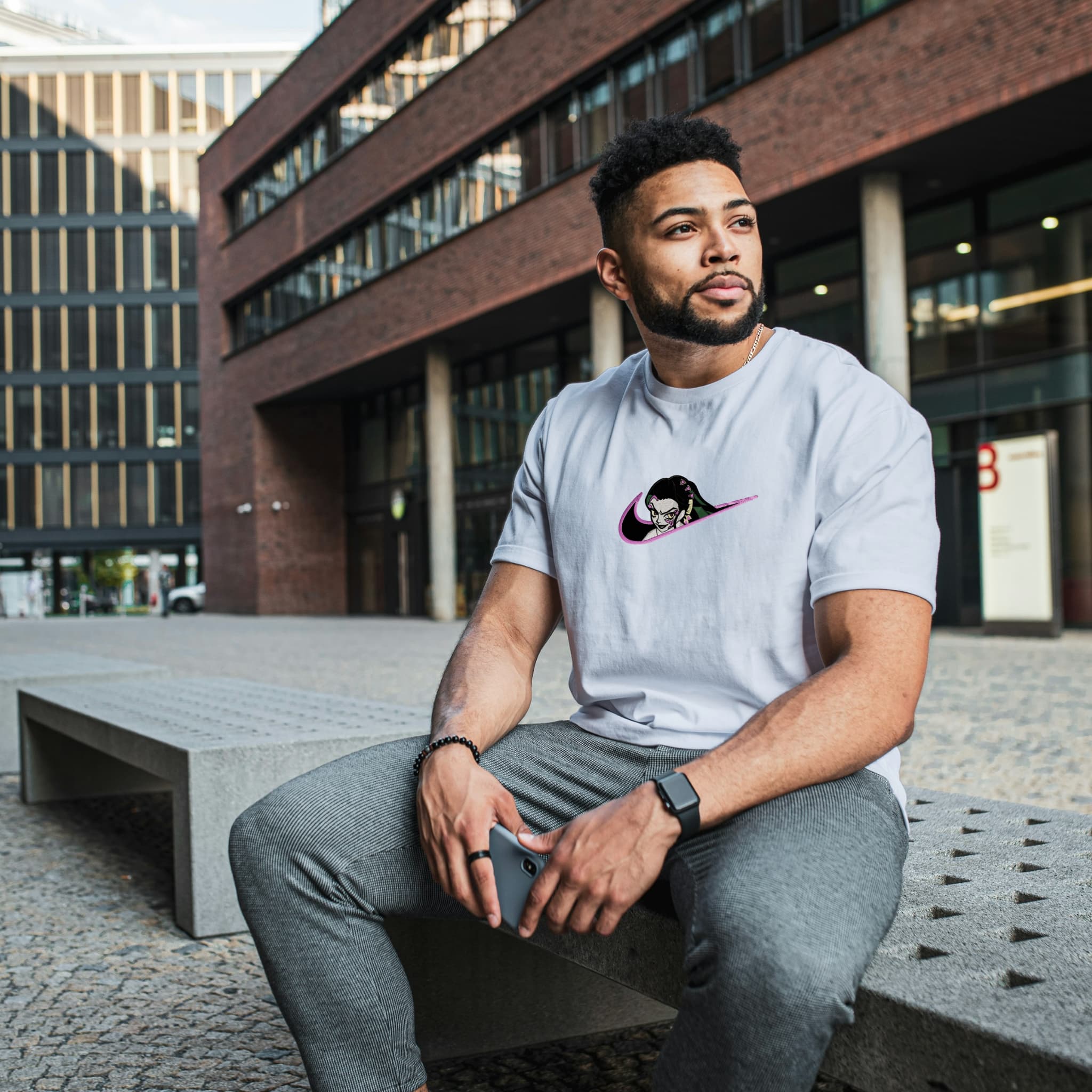 Unisex Embroidered T-Shirt 100% Cotton – Comfortable – daki Swoosh Design