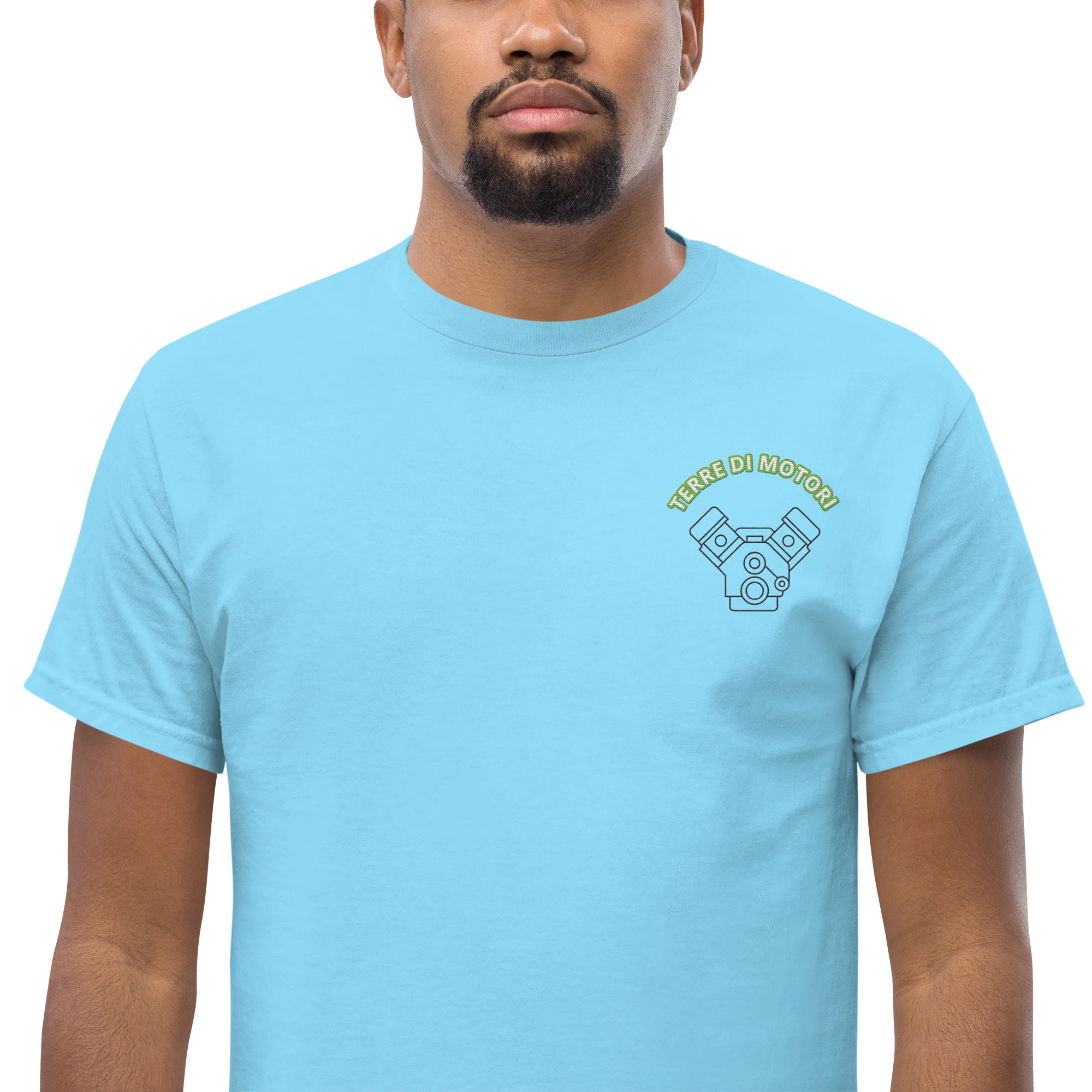 T-Shirt Unisex Ricamata 100% Cotone – Confortevole – Design Terre di Motori-Biiply