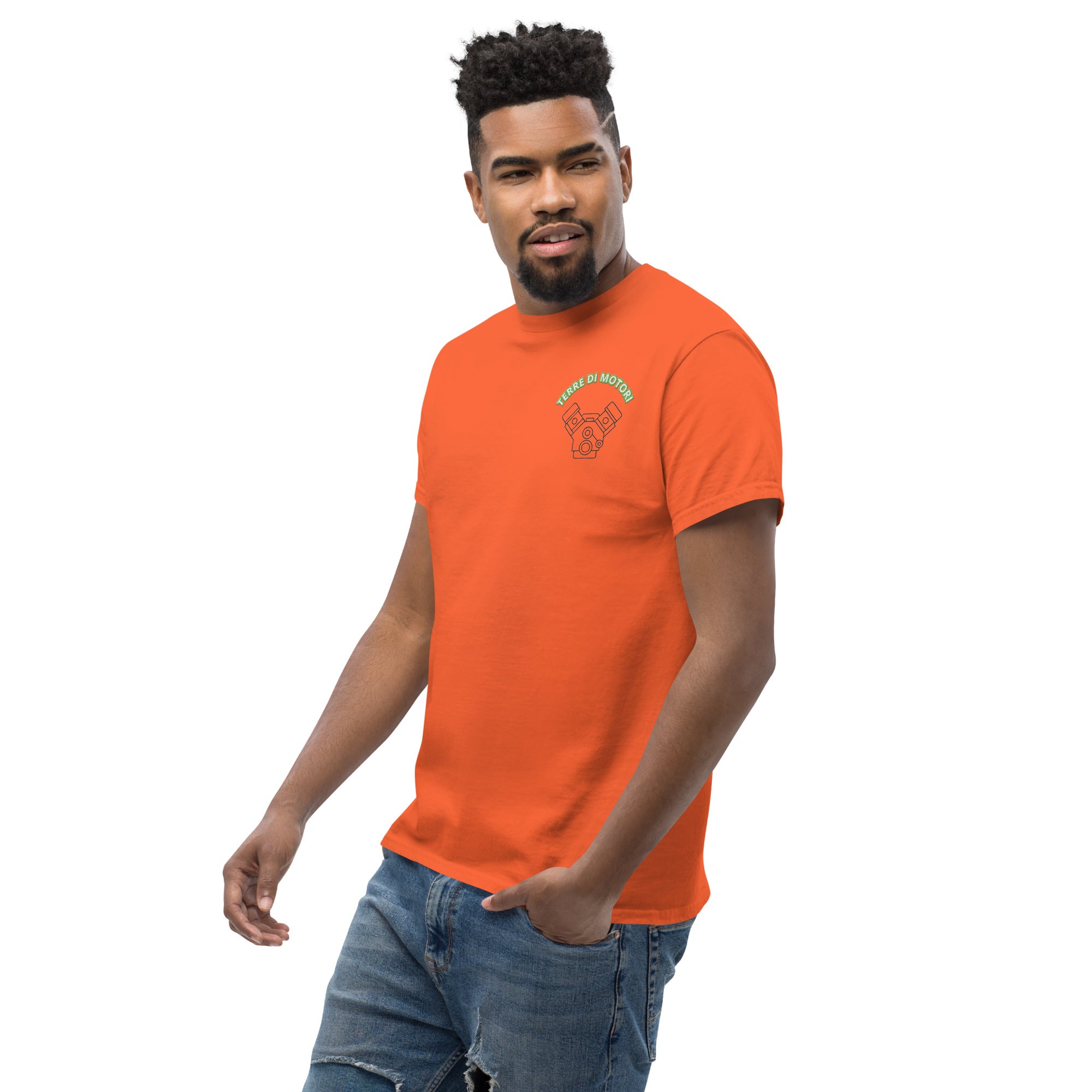 T-Shirt Unisex Ricamata 100% Cotone – Confortevole – Design Terre di Motori-Biiply