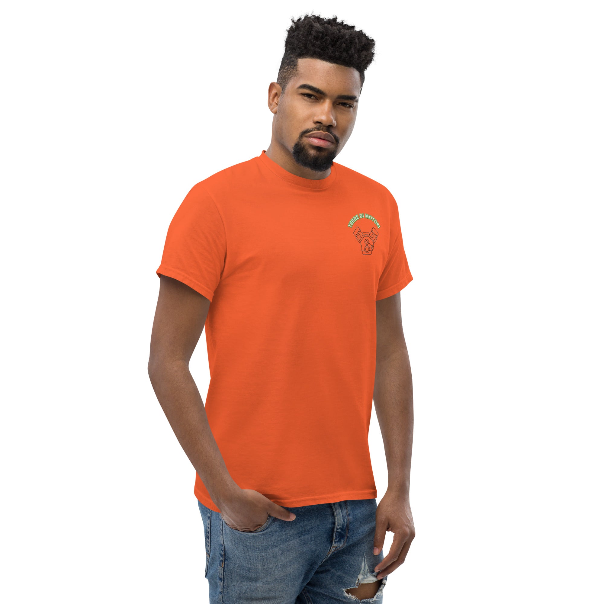 T-Shirt Unisex Ricamata 100% Cotone – Confortevole – Design Terre di Motori-Biiply
