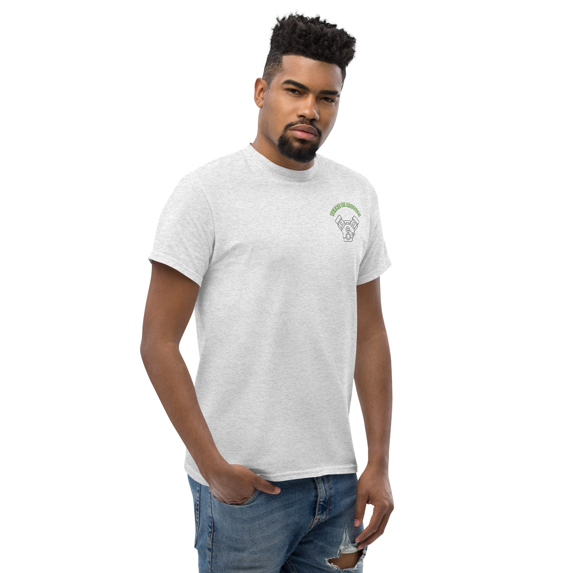 T-Shirt Unisex Ricamata 100% Cotone – Confortevole – Design Terre di Motori-Biiply