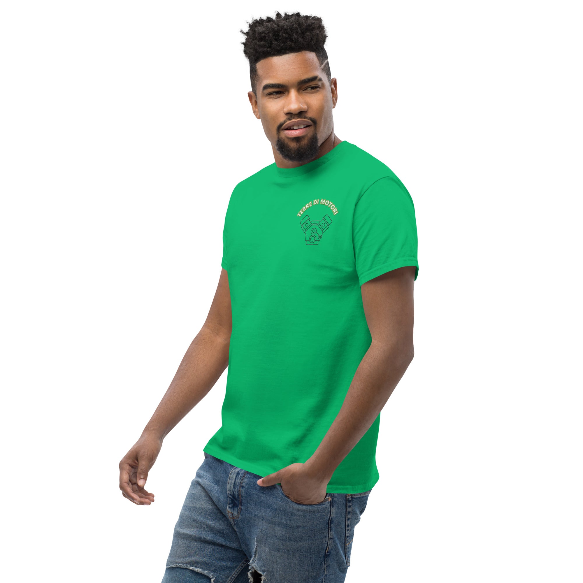T-Shirt Unisex Ricamata 100% Cotone – Confortevole – Design Terre di Motori-Biiply