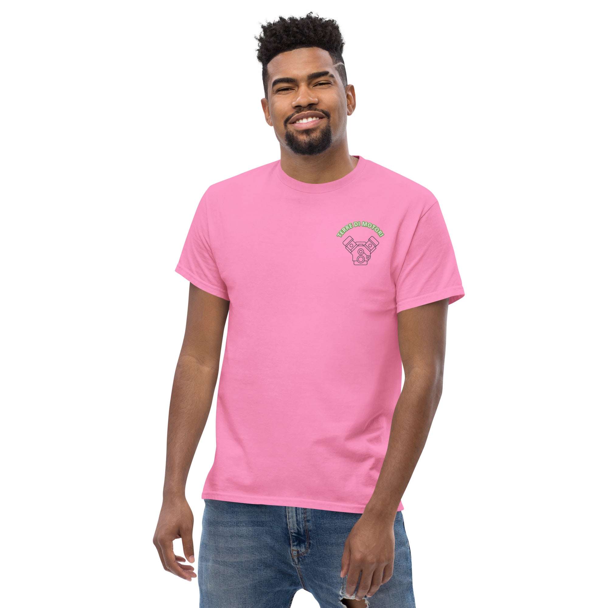 T-Shirt Unisex Ricamata 100% Cotone – Confortevole – Design Terre di Motori-Biiply