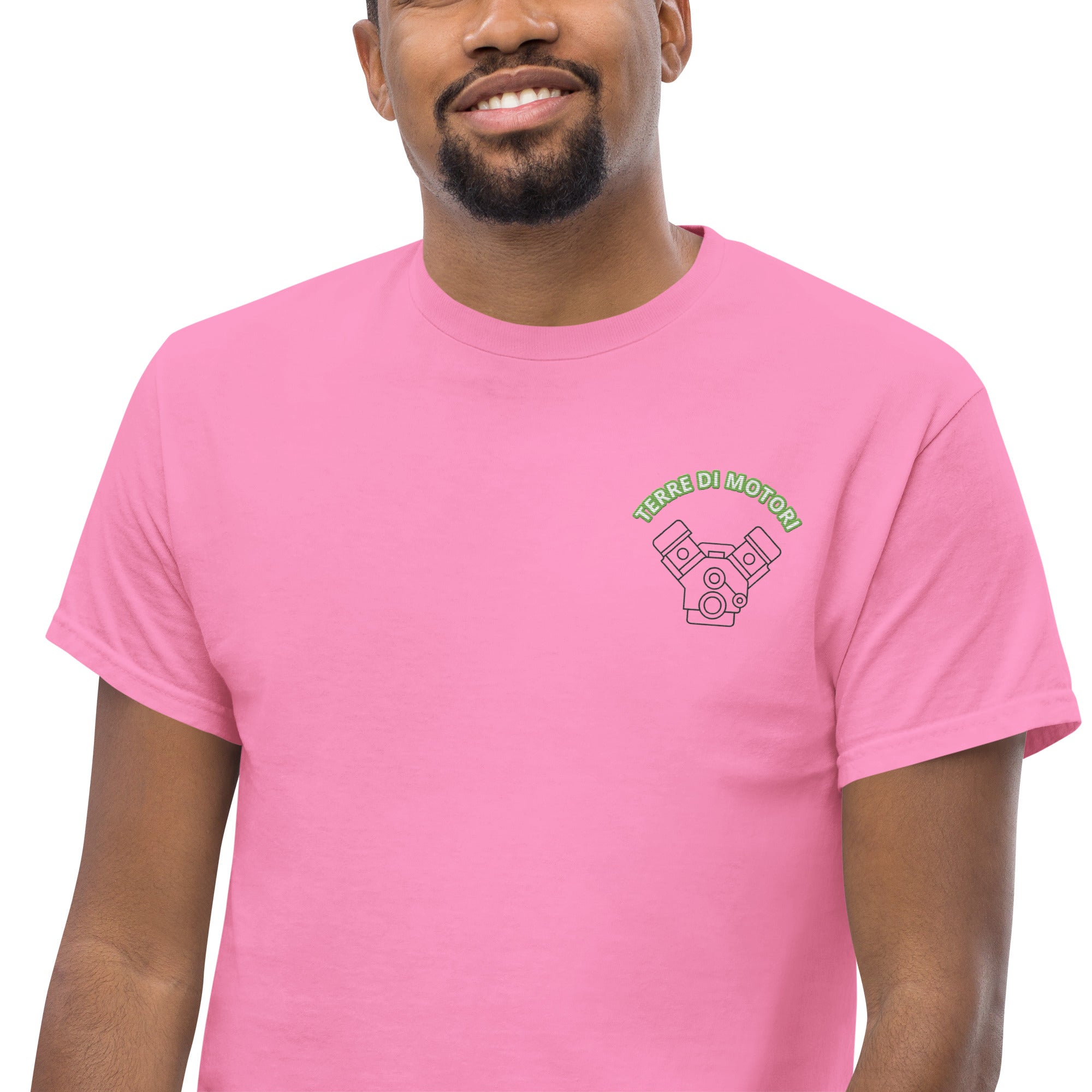 T-Shirt Unisex Ricamata 100% Cotone – Confortevole – Design Terre di Motori-Biiply