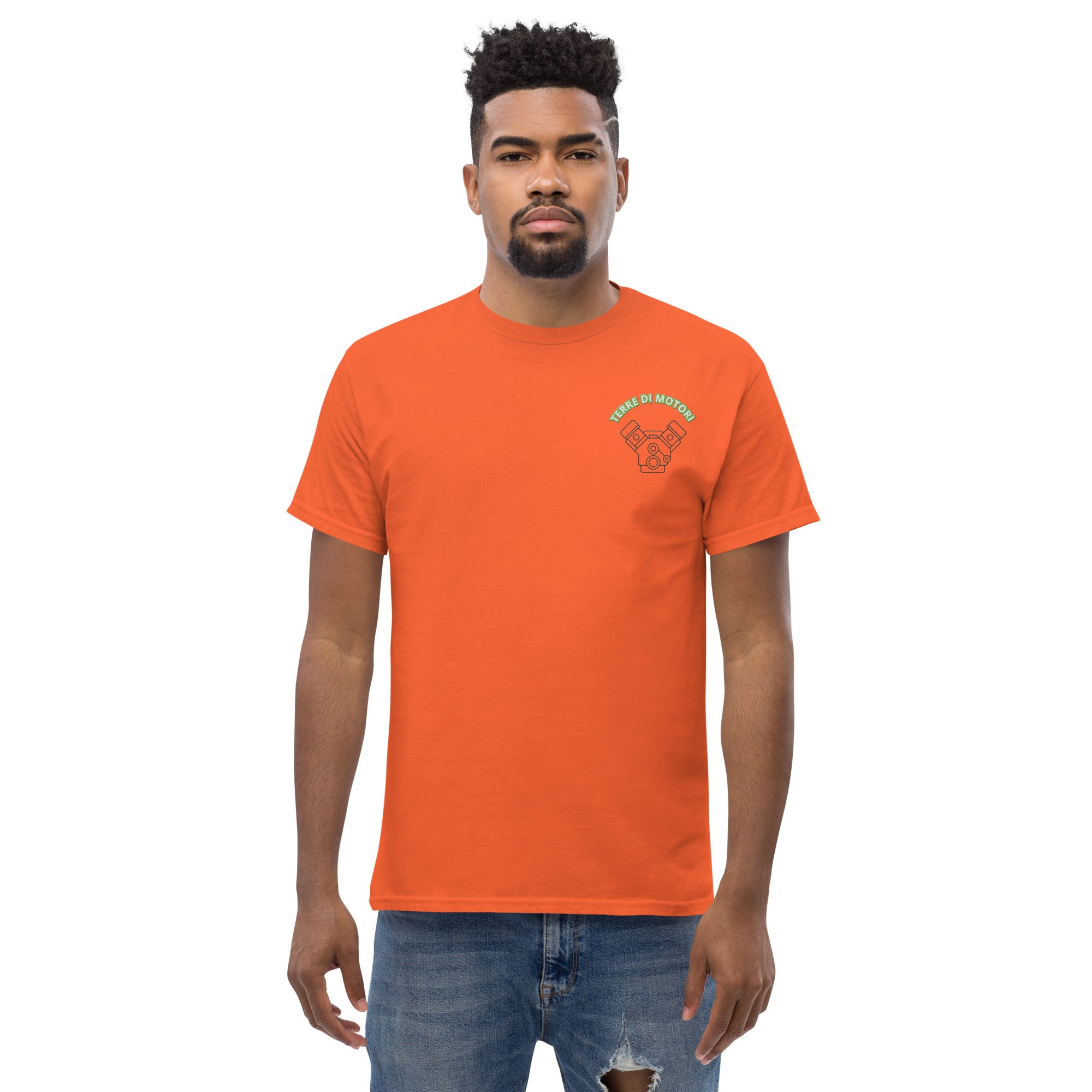T-Shirt Unisex Ricamata 100% Cotone – Confortevole – Design Terre di Motori-Biiply