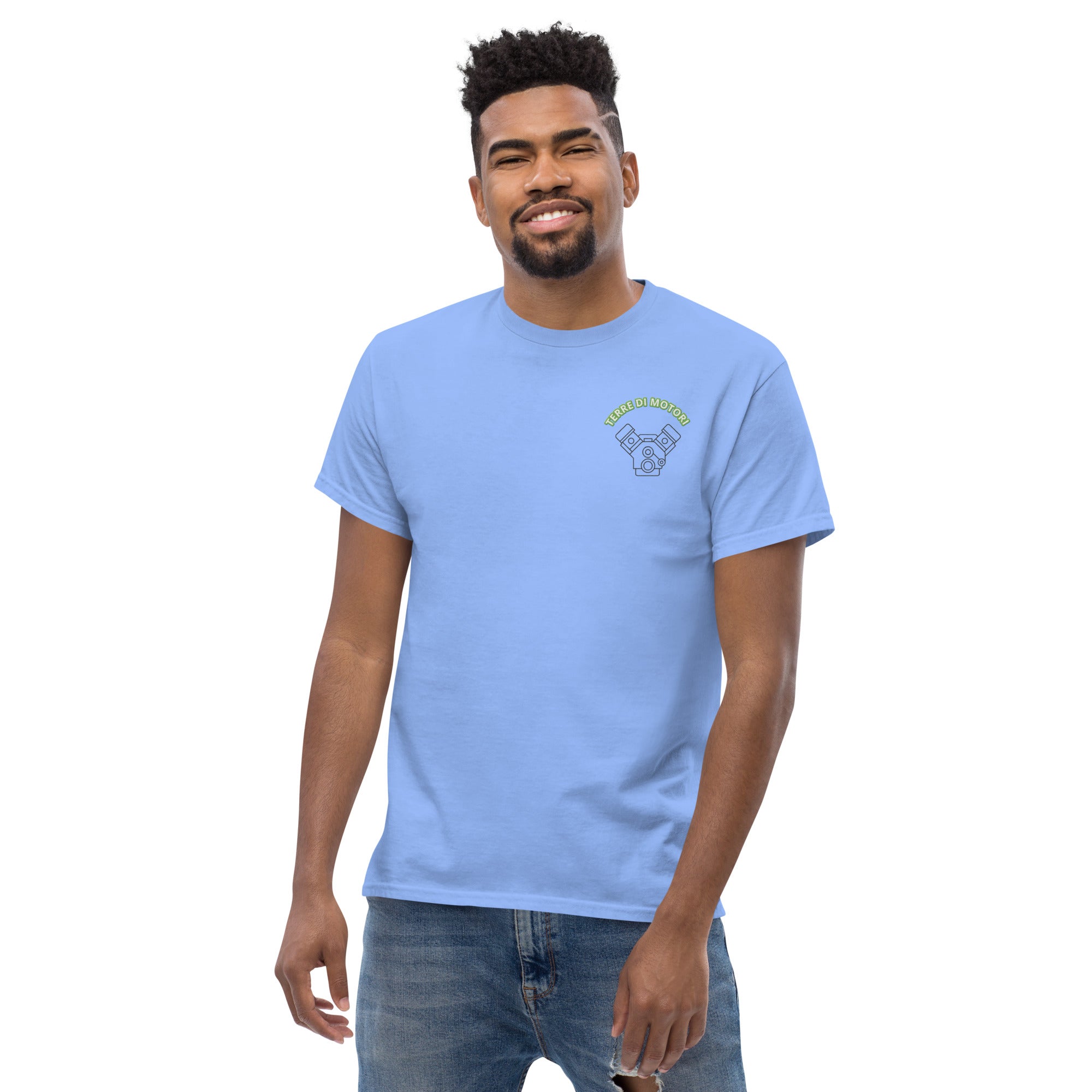 T-Shirt Unisex Ricamata 100% Cotone – Confortevole – Design Terre di Motori-Biiply