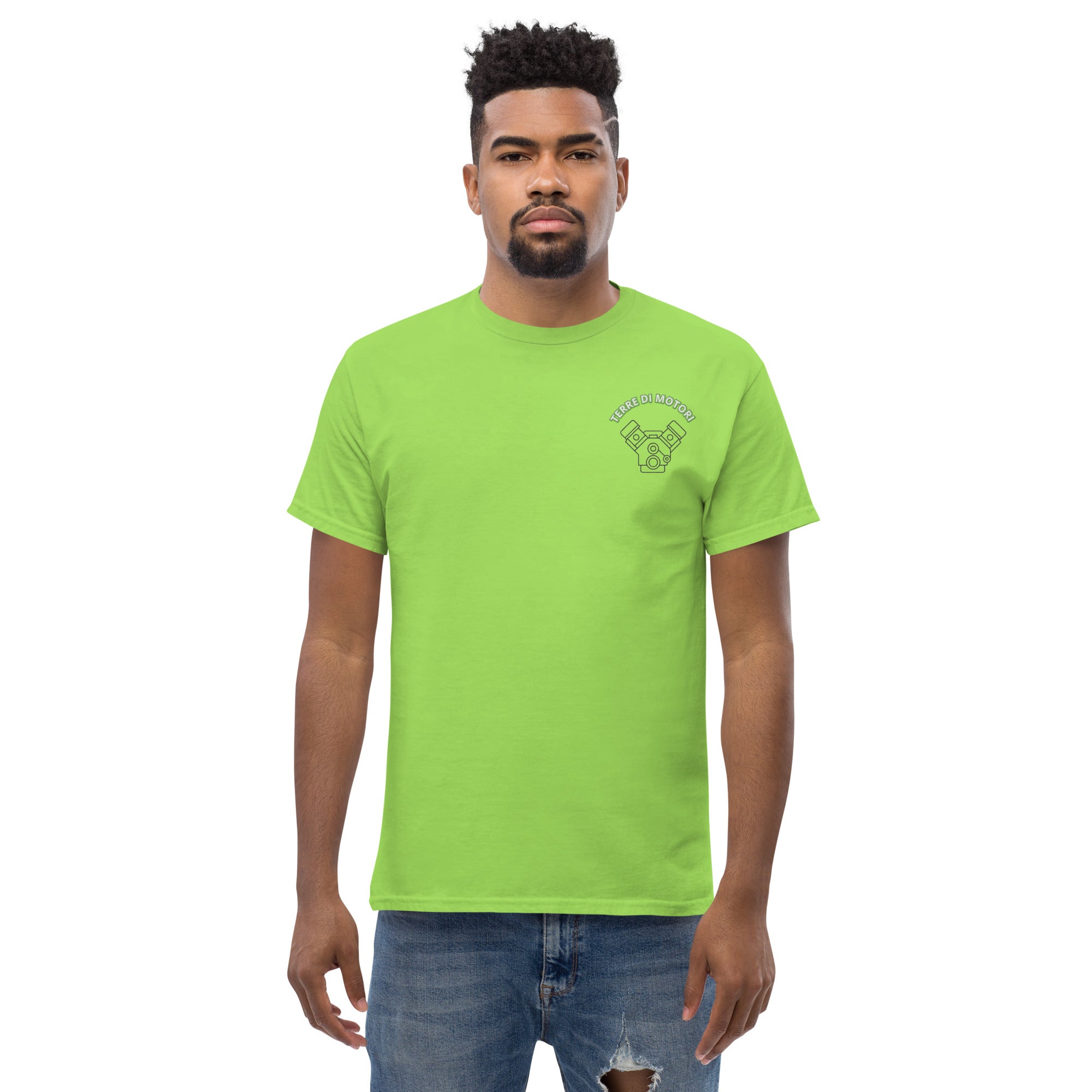 T-Shirt Unisex Ricamata 100% Cotone – Confortevole – Design Terre di Motori-Biiply