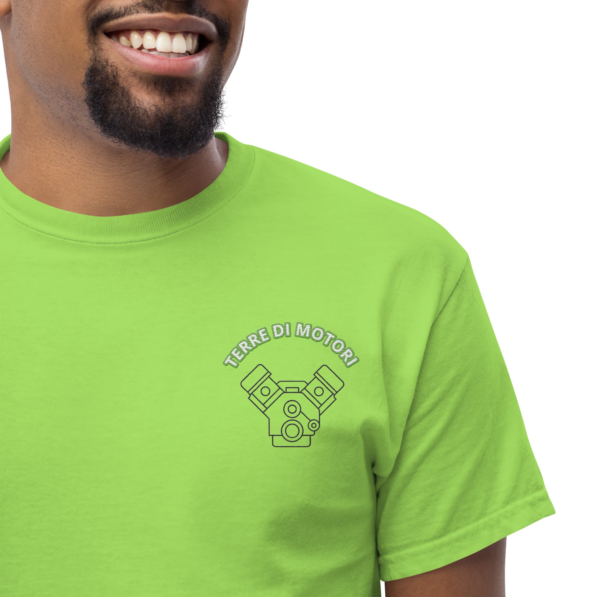 T-Shirt Unisex Ricamata 100% Cotone – Confortevole – Design Terre di Motori-Biiply