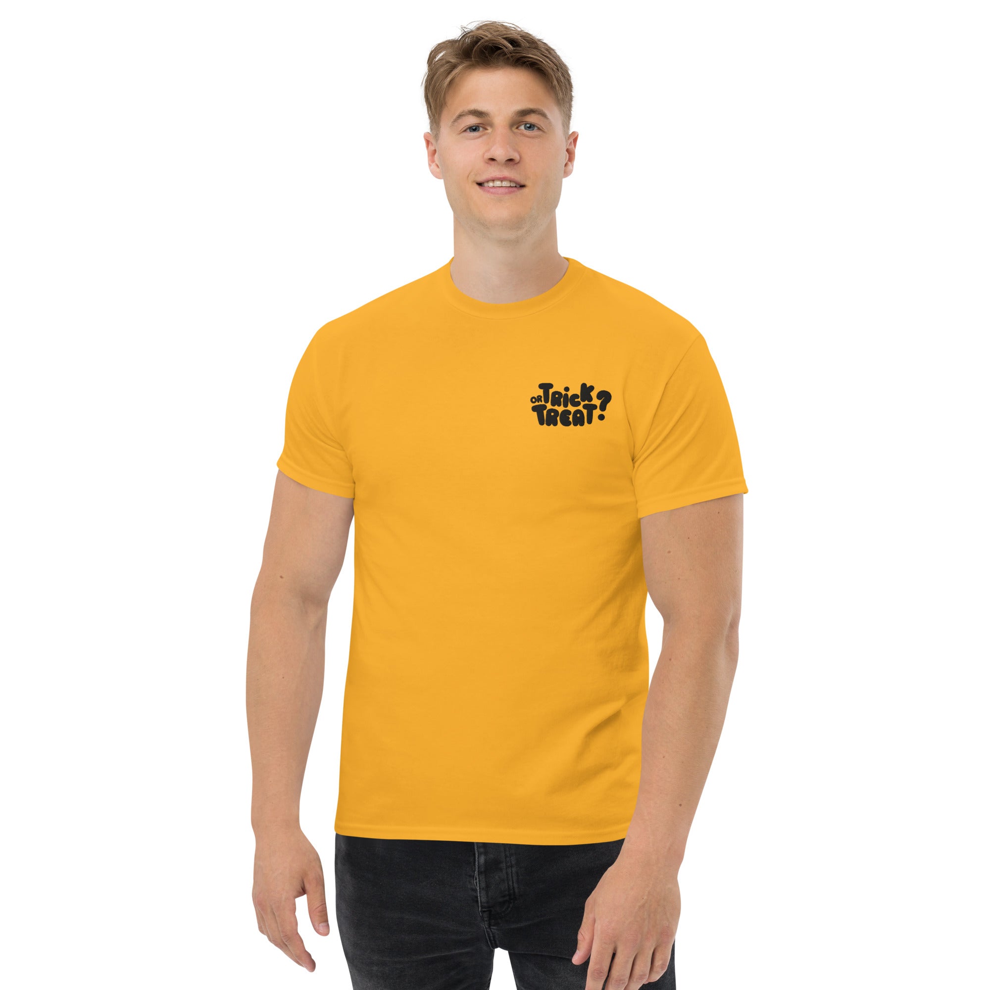 T-Shirt Unisex Ricamata 100% Cotone – Confortevole – Design Trick or Treat - 33 - Biiply - Inizia Il tuo progetto