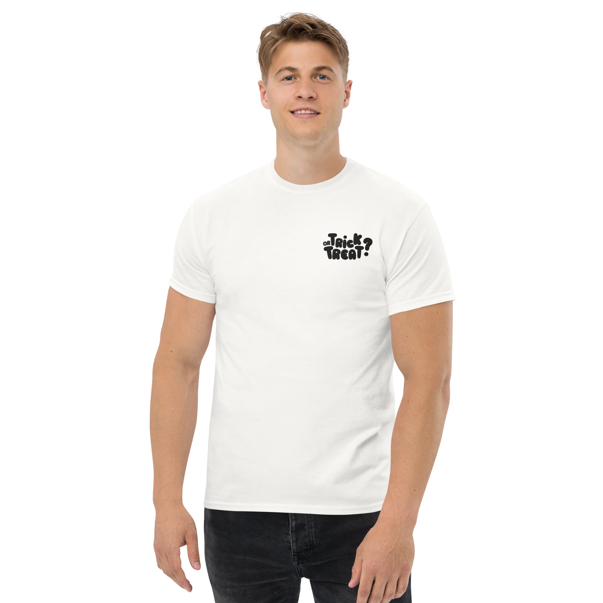 T-Shirt Unisex Ricamata 100% Cotone – Confortevole – Design Trick or Treat - 65 - Biiply - Inizia Il tuo progetto