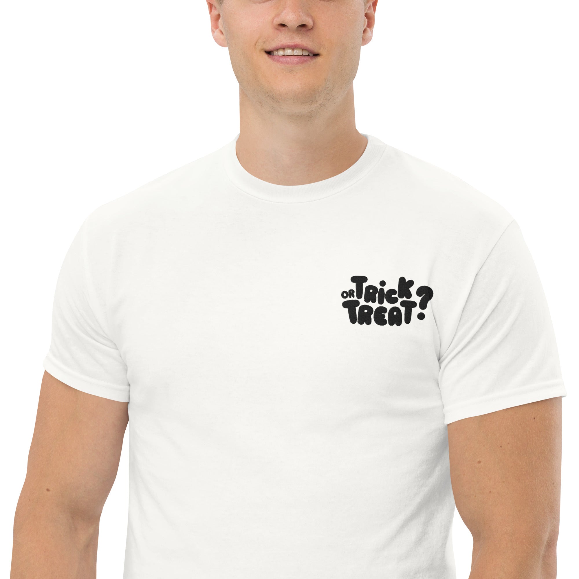 T-Shirt Unisex Ricamata 100% Cotone – Confortevole – Design Trick or Treat - 66 - Biiply - Inizia Il tuo progetto