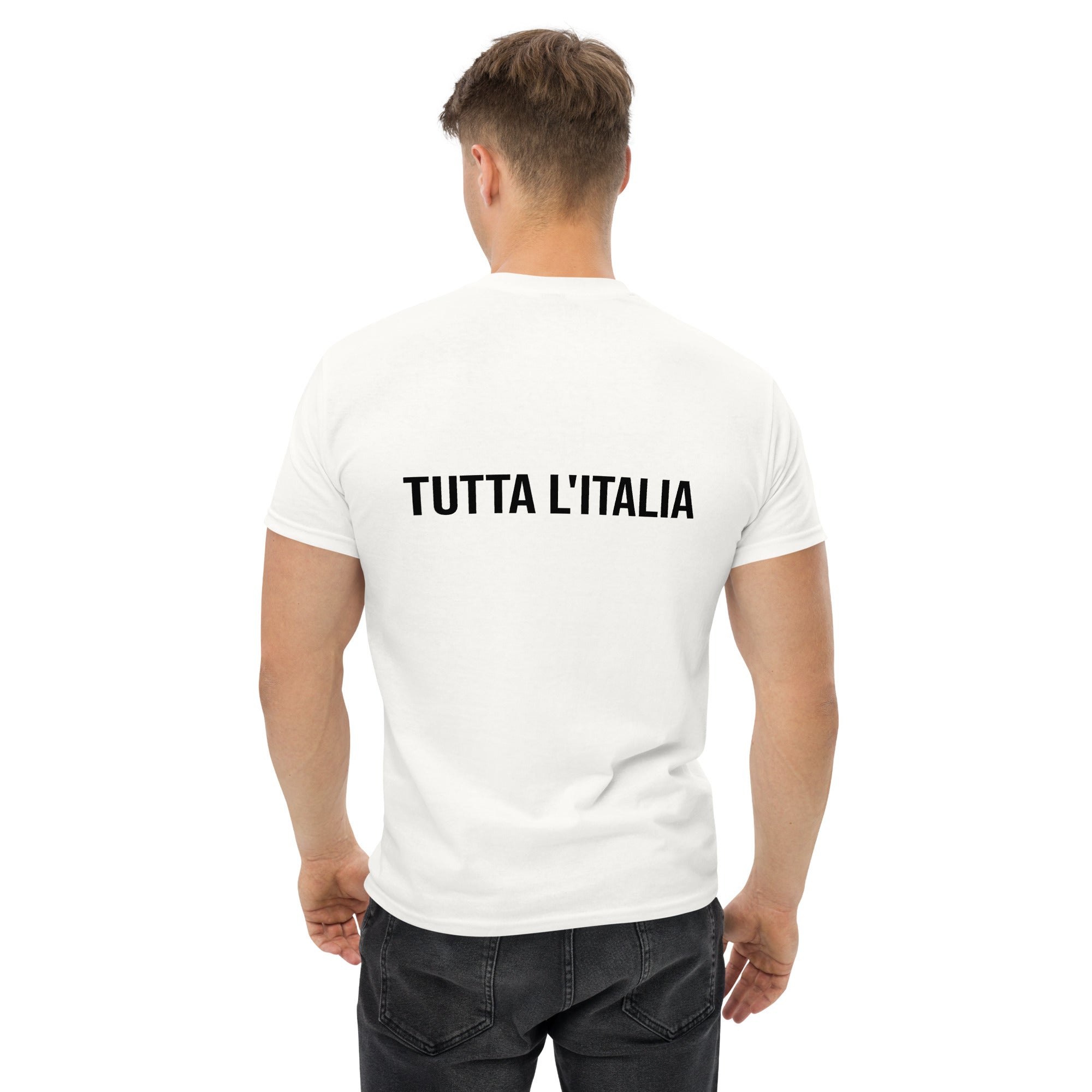 T-Shirt Unisex Ricamata 100% Cotone – Confortevole – Design Tutta L'italia-Biiply