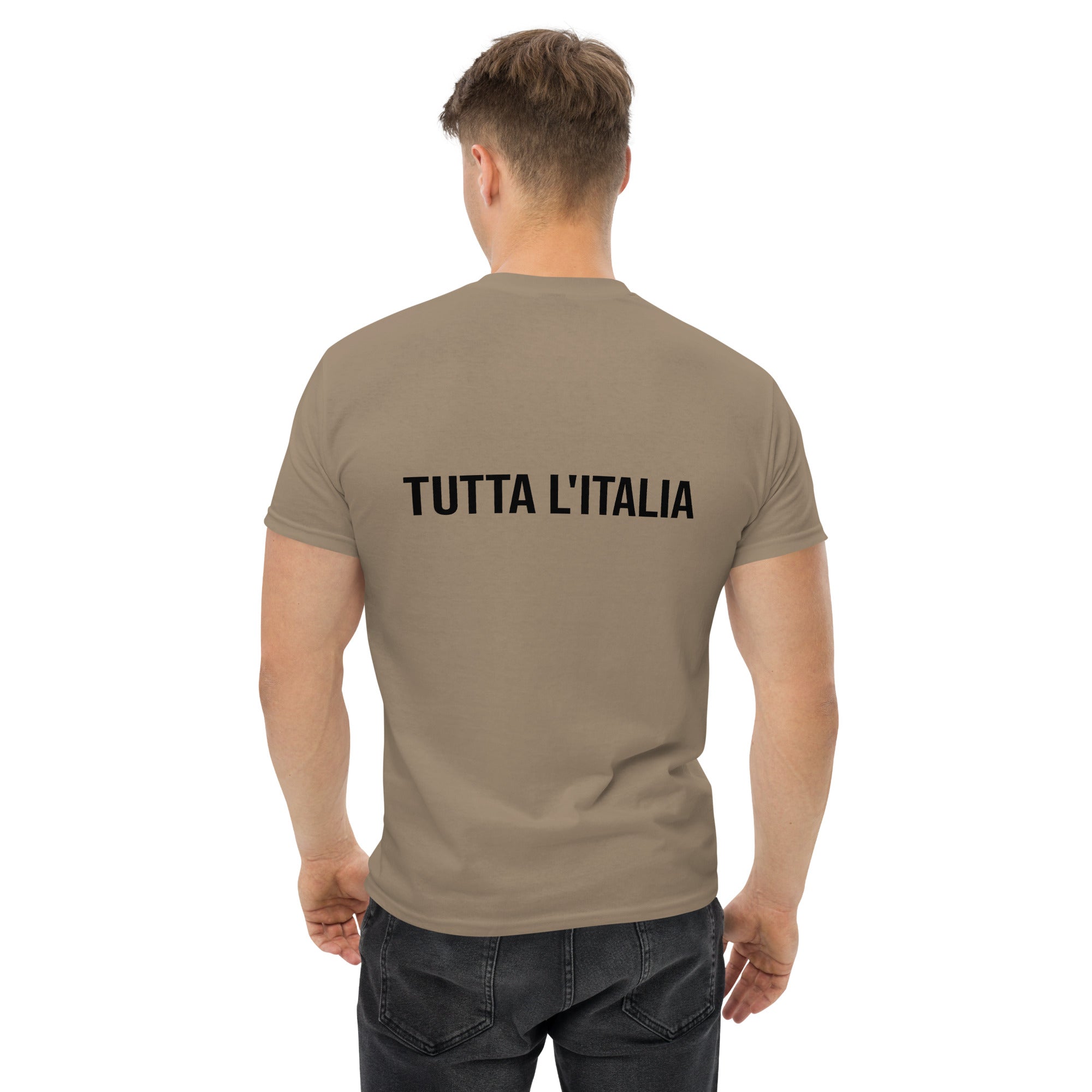T-Shirt Unisex Ricamata 100% Cotone – Confortevole – Design Tutta L'italia-Biiply