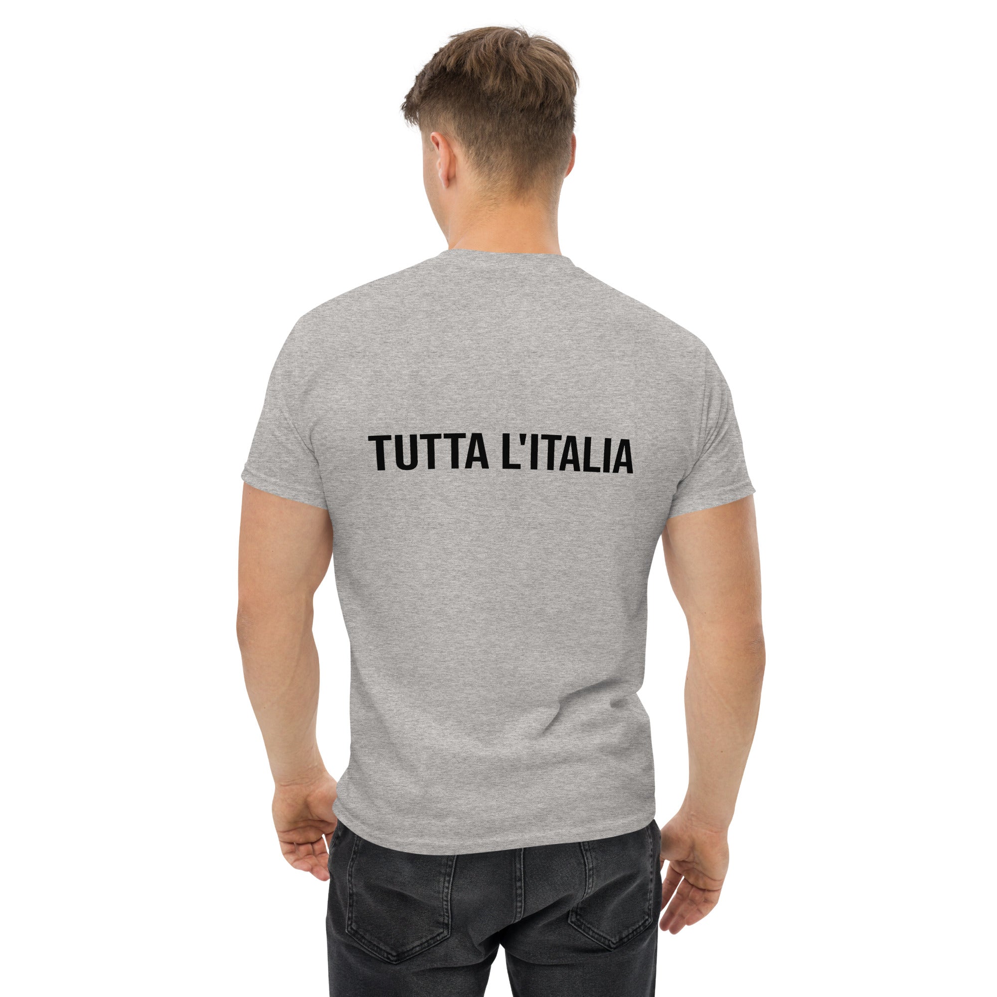 T-Shirt Unisex Ricamata 100% Cotone – Confortevole – Design Tutta L'italia-Biiply