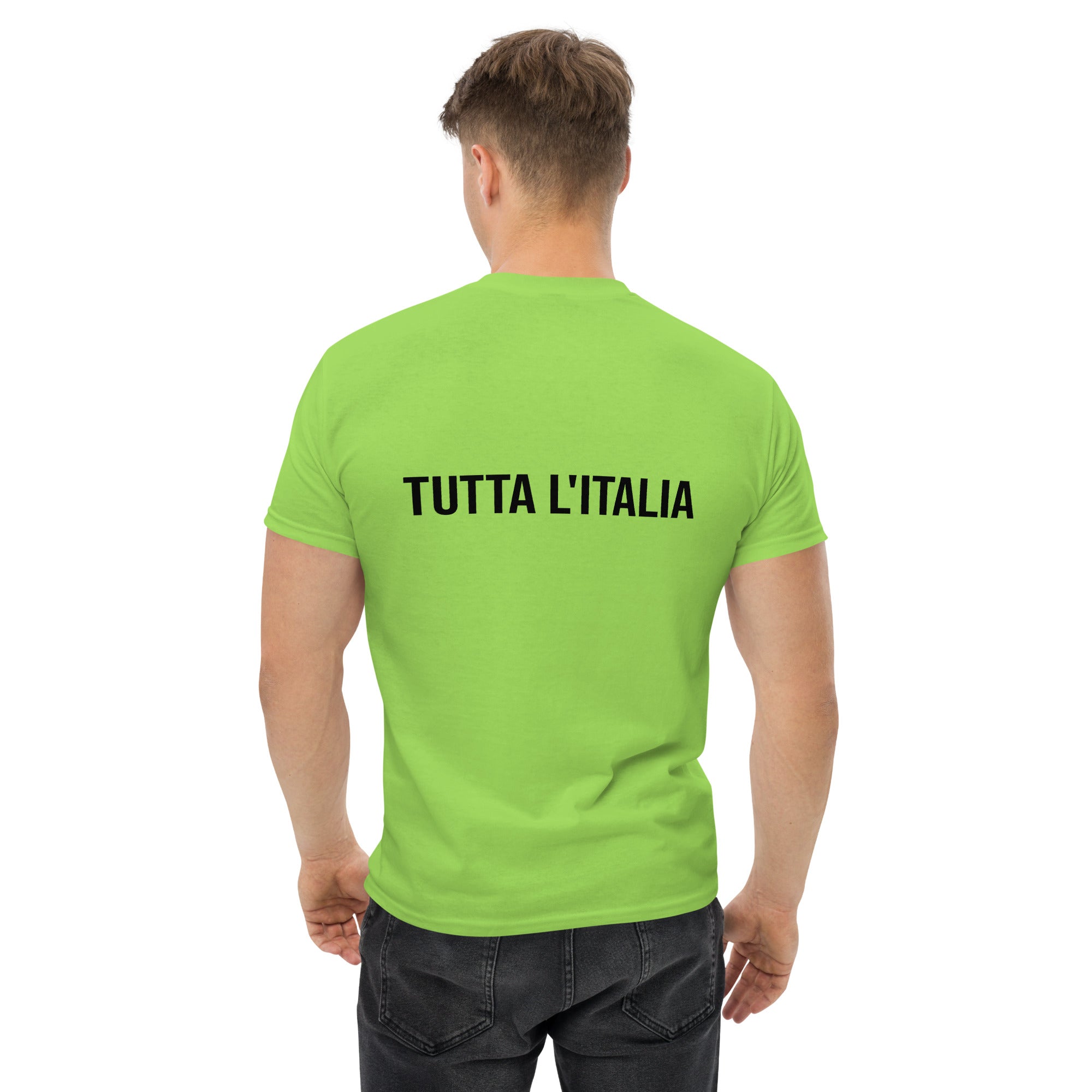 T-Shirt Unisex Ricamata 100% Cotone – Confortevole – Design Tutta L'italia-Biiply