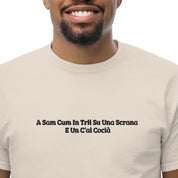 T-Shirt Unisex Ricamata 100% Cotone – Confortevole – Design Una Scrana-Biiply