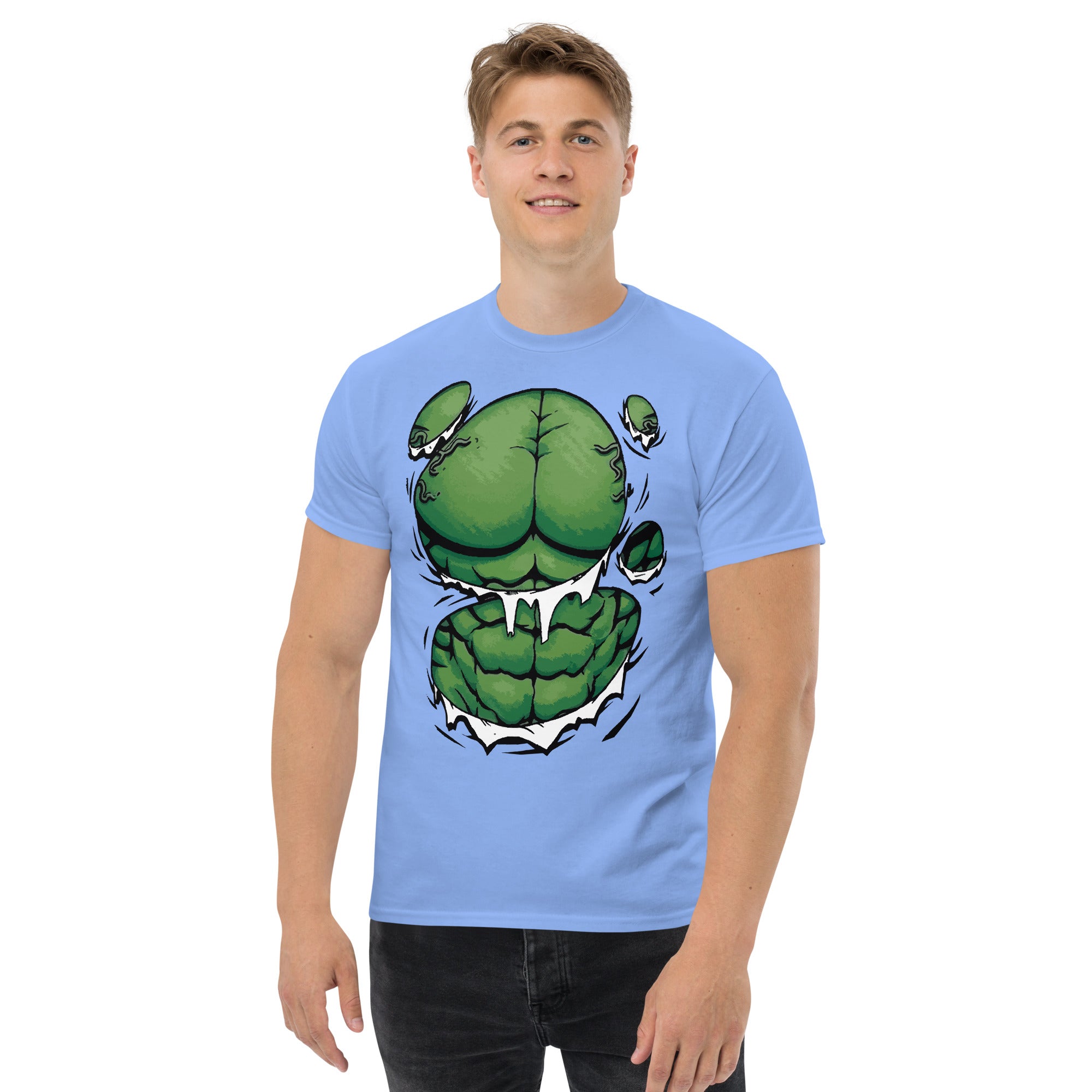 T-Shirt Unisex Stampata 100% Cotone – Confortevole – Design Addominali Hulk-Biiply