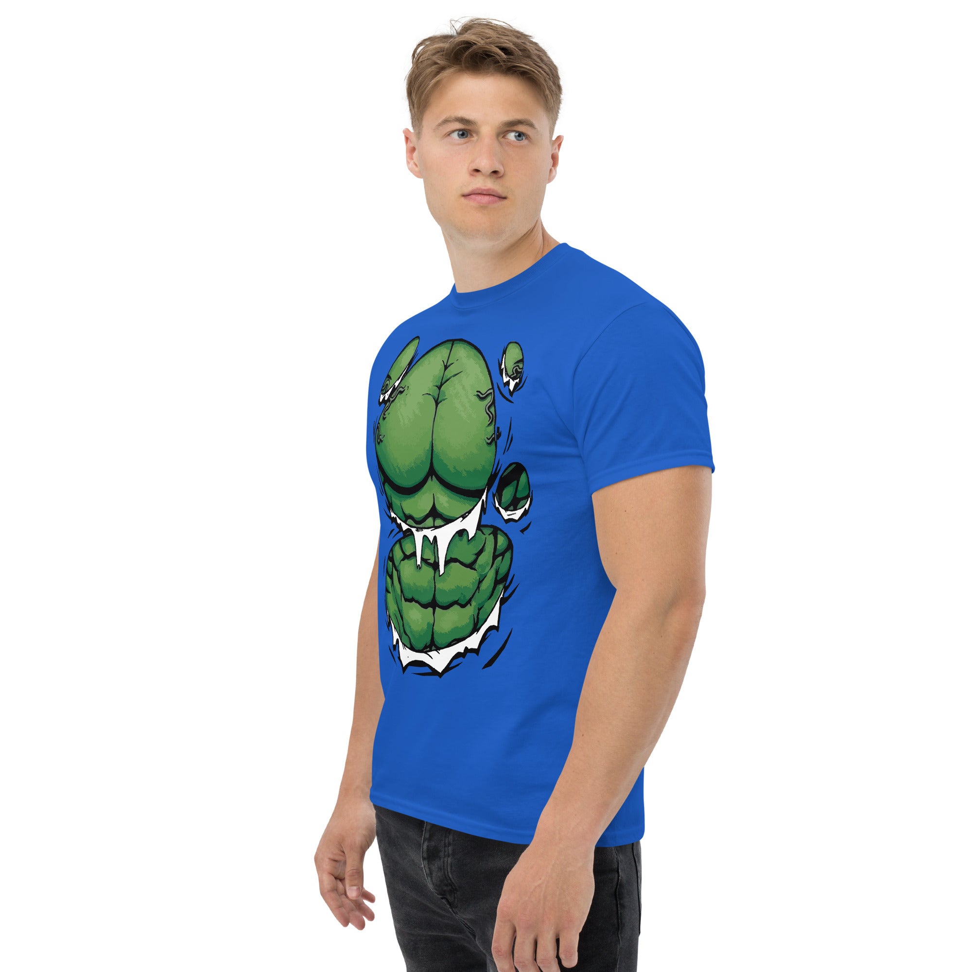 T-Shirt Unisex Stampata 100% Cotone – Confortevole – Design Addominali Hulk-Biiply