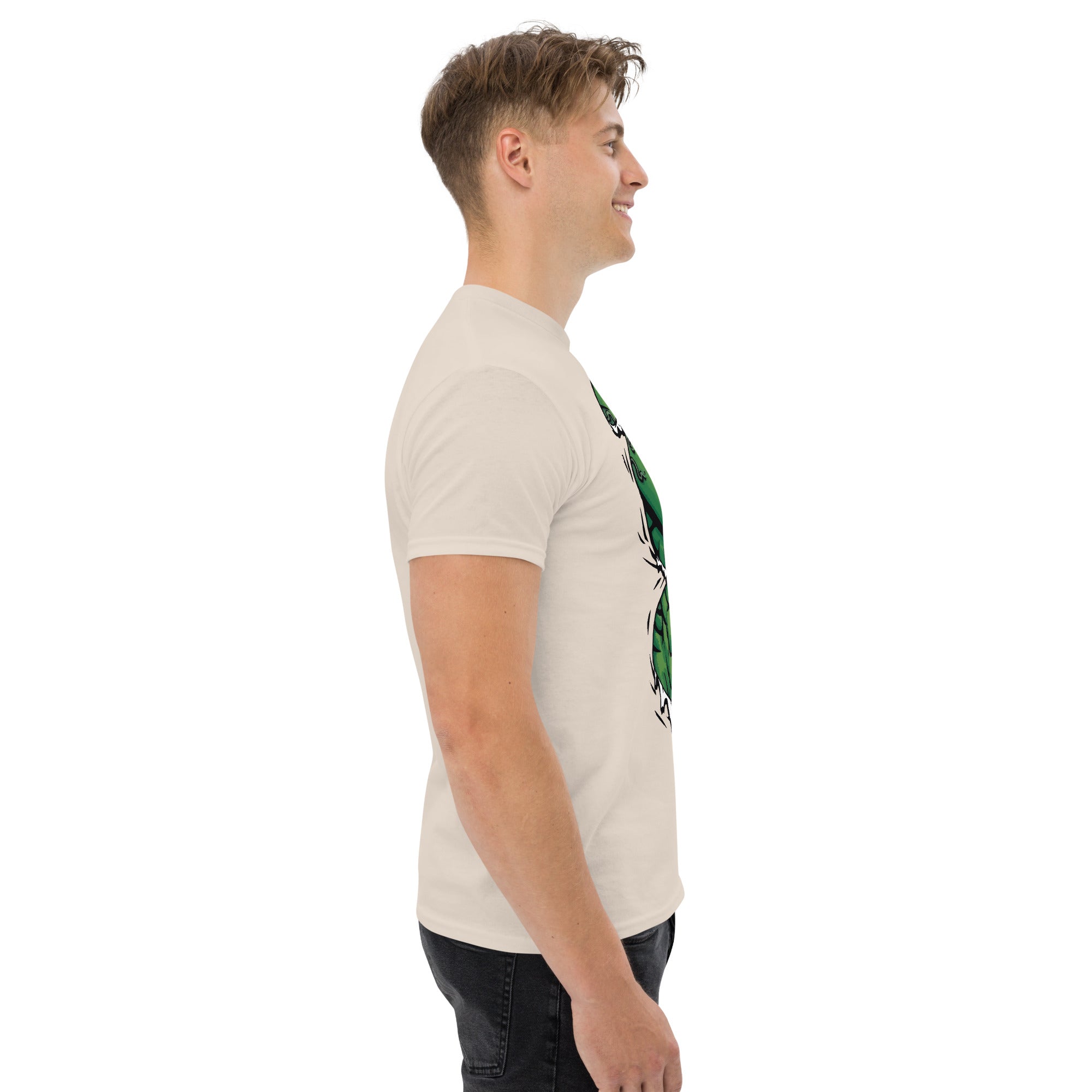 T-Shirt Unisex Stampata 100% Cotone – Confortevole – Design Addominali Hulk-Biiply