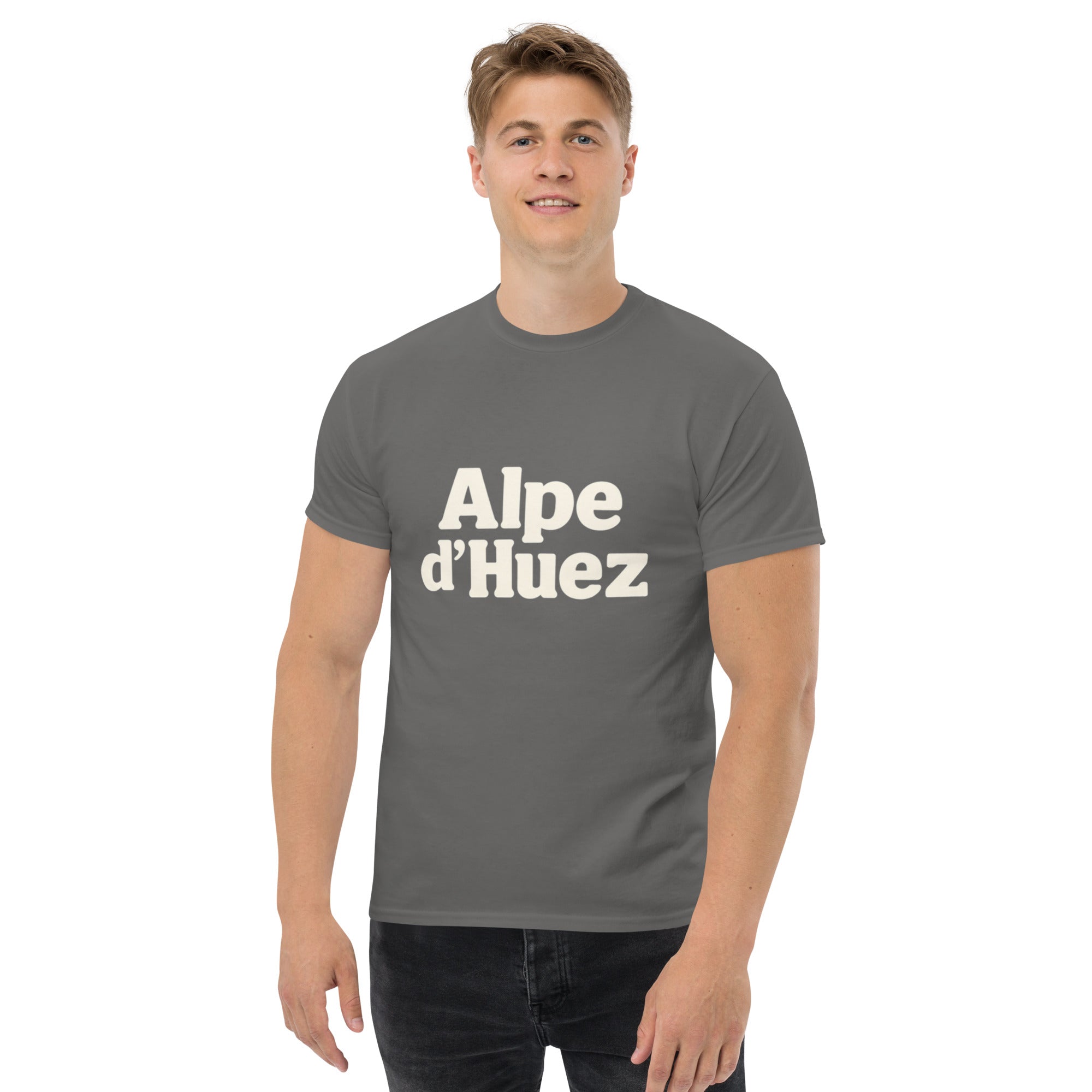 T-Shirt Unisex Stampata 100% Cotone – Confortevole – Design Alpe d'Huez-Biiply