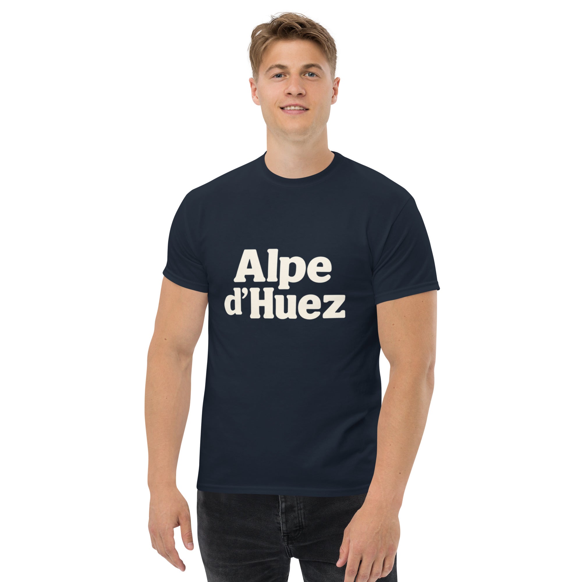 T-Shirt Unisex Stampata 100% Cotone – Confortevole – Design Alpe d'Huez-Biiply