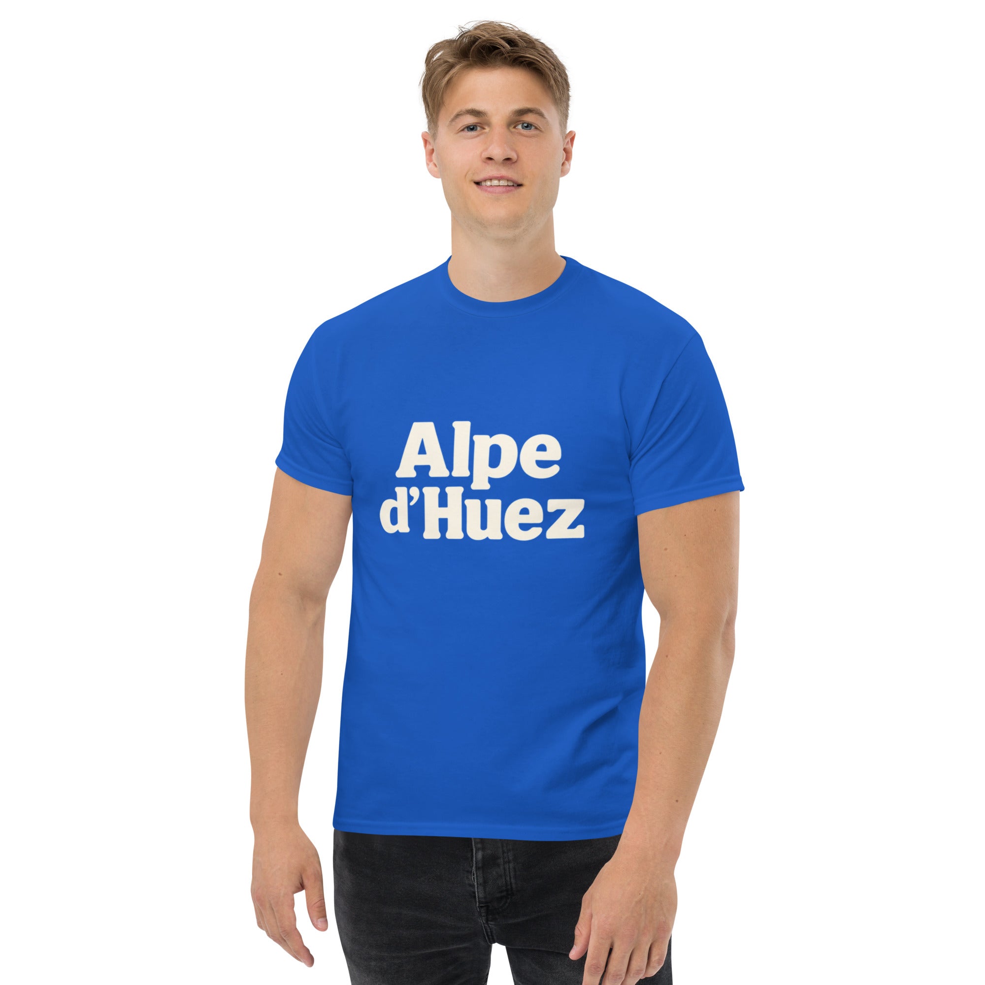 T-Shirt Unisex Stampata 100% Cotone – Confortevole – Design Alpe d'Huez-Biiply