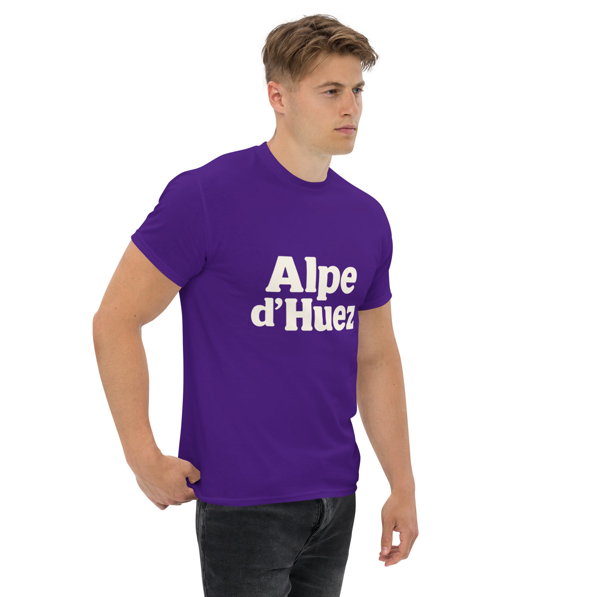 T-Shirt Unisex Stampata 100% Cotone – Confortevole – Design Alpe d'Huez-Biiply