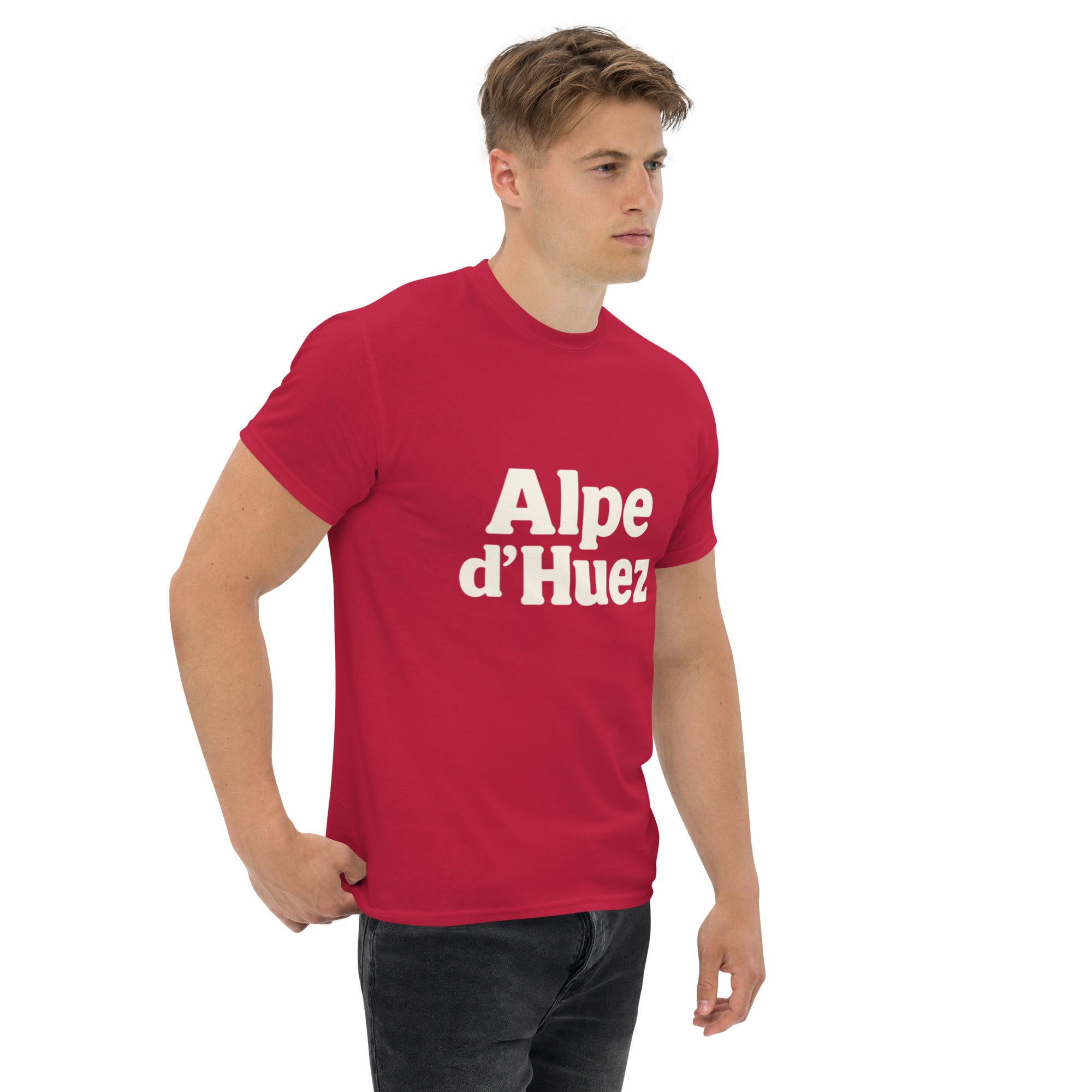 T-Shirt Unisex Stampata 100% Cotone – Confortevole – Design Alpe d'Huez-Biiply