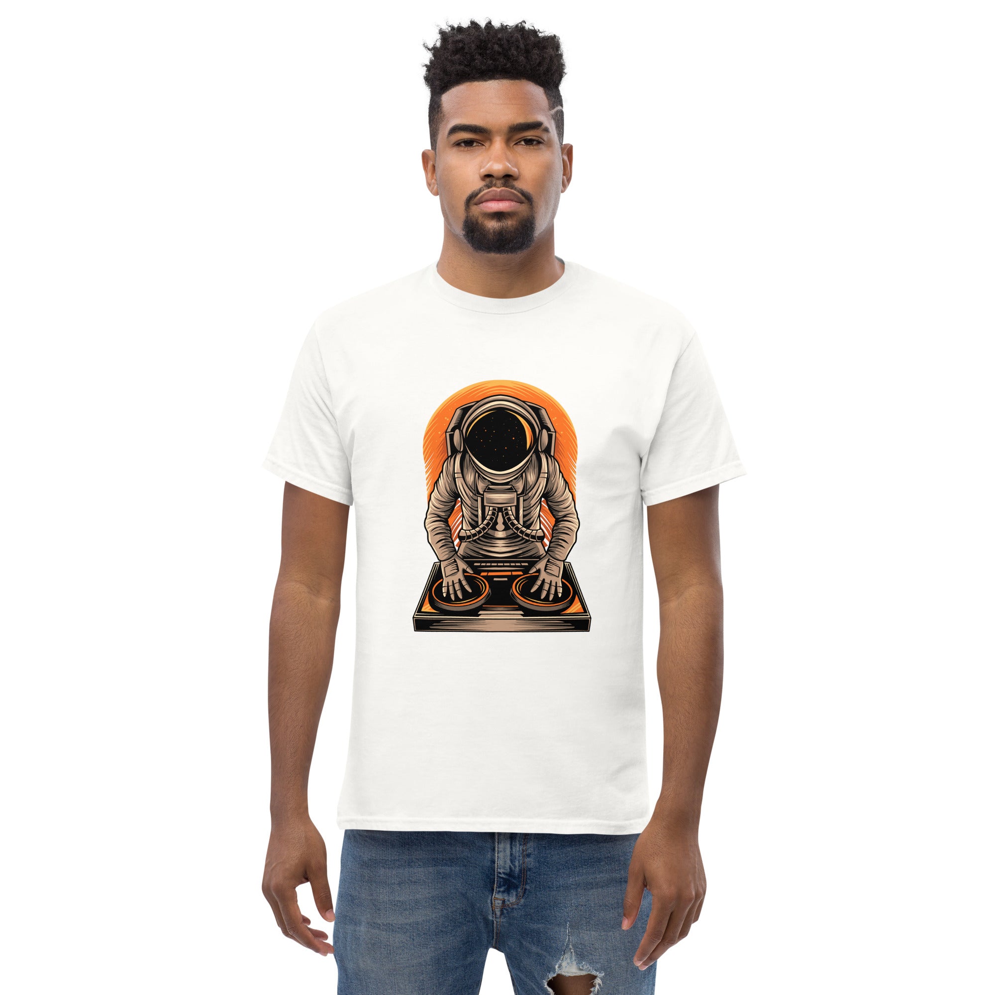 T-Shirt Unisex Stampata 100% Cotone – Confortevole – Design Atronauta Dj-Biiply