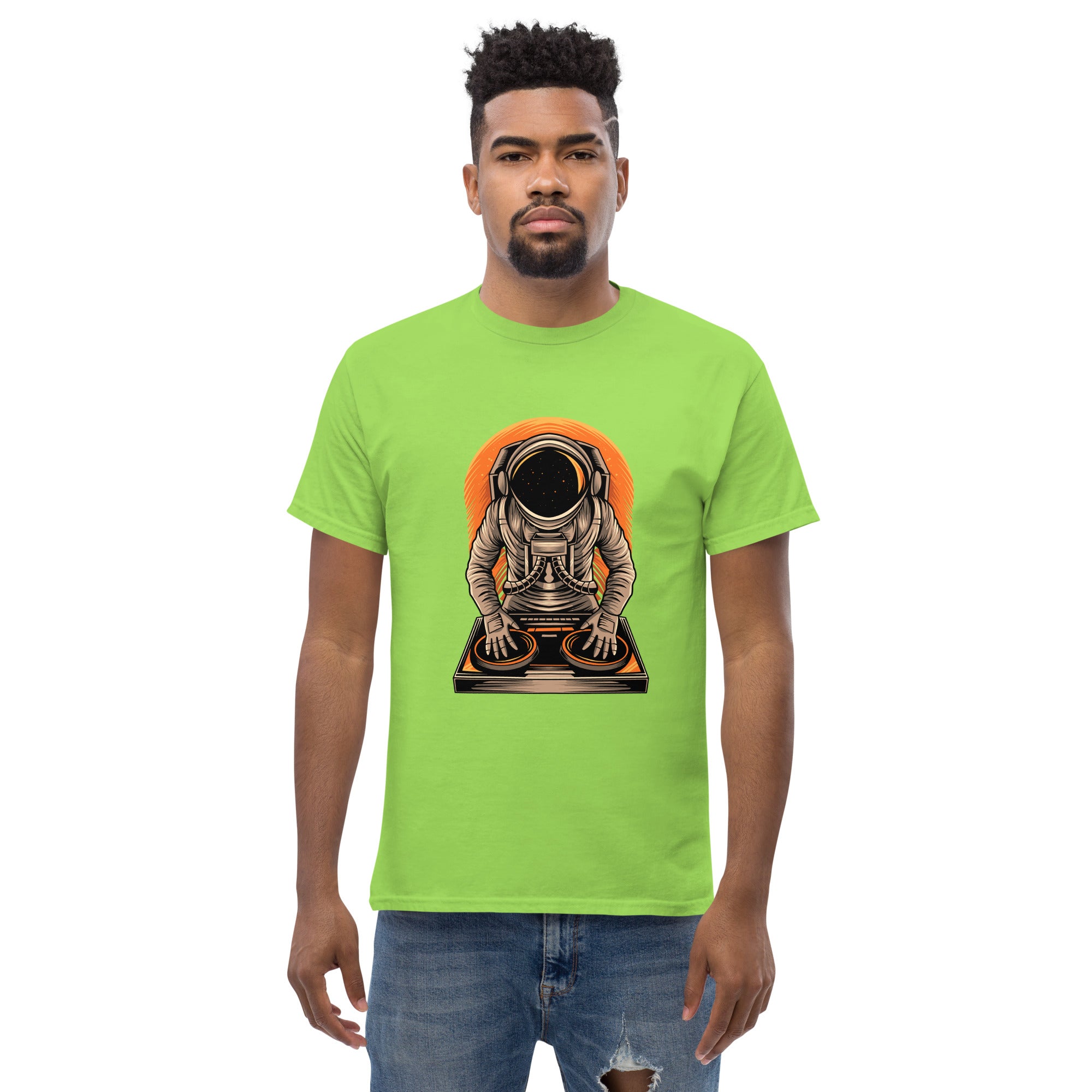T-Shirt Unisex Stampata 100% Cotone – Confortevole – Design Atronauta Dj-Biiply