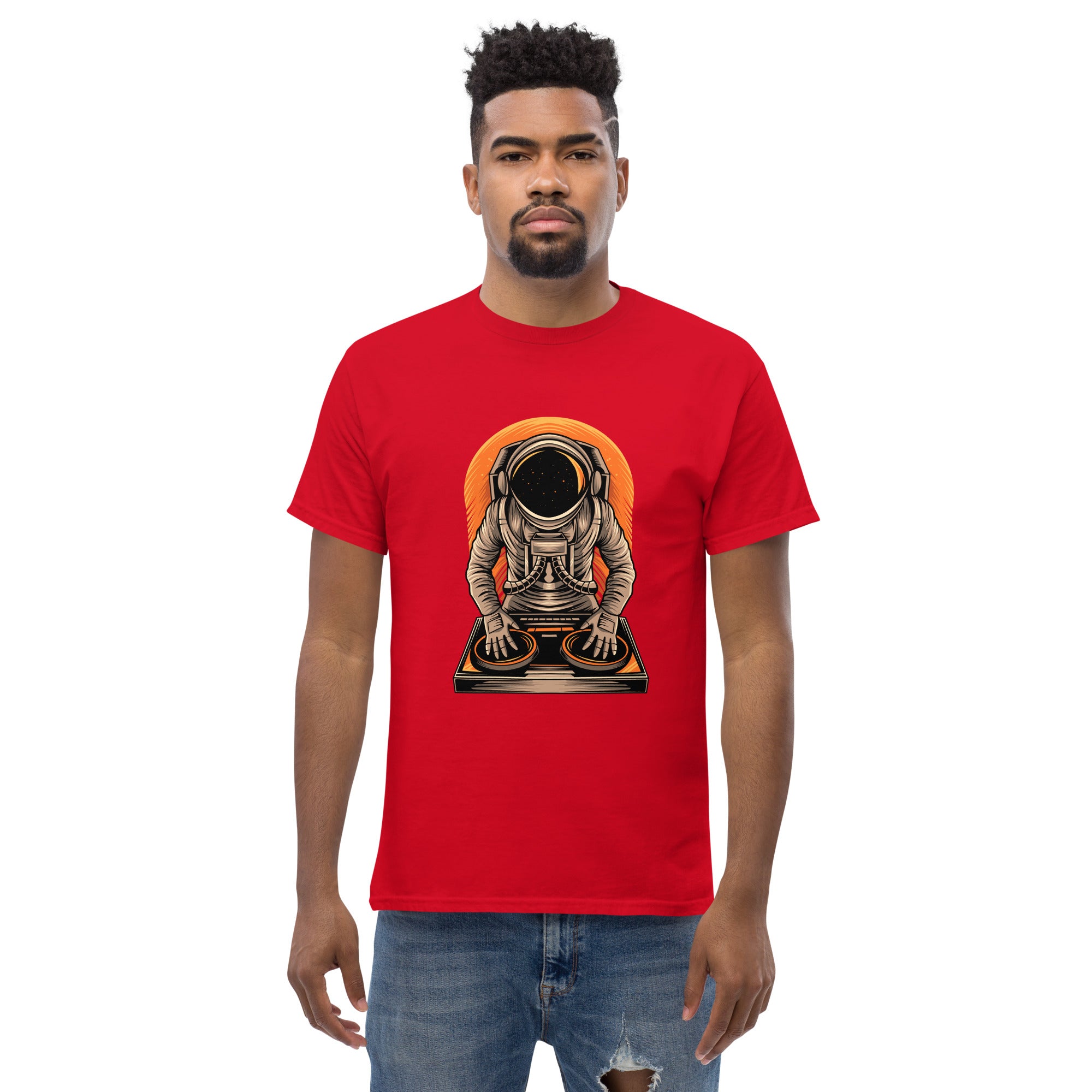 T-Shirt Unisex Stampata 100% Cotone – Confortevole – Design Atronauta Dj-Biiply