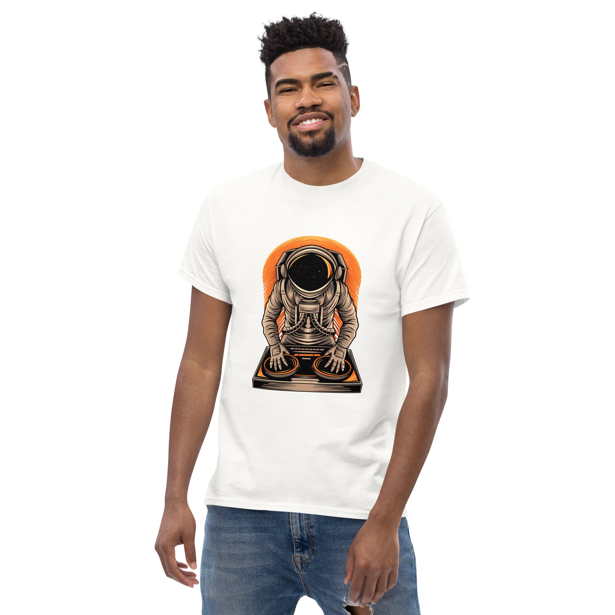 T-Shirt Unisex Stampata 100% Cotone – Confortevole – Design Atronauta Dj-Biiply