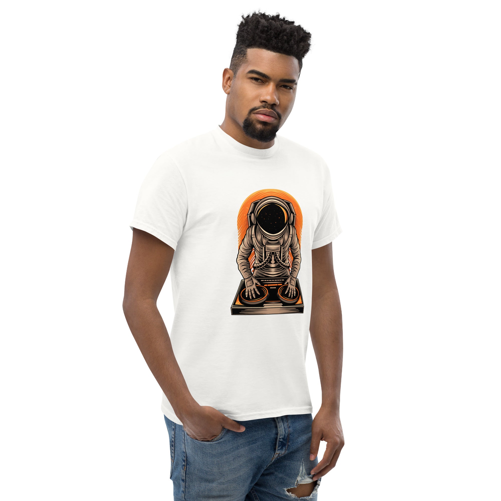 T-Shirt Unisex Stampata 100% Cotone – Confortevole – Design Atronauta Dj-Biiply