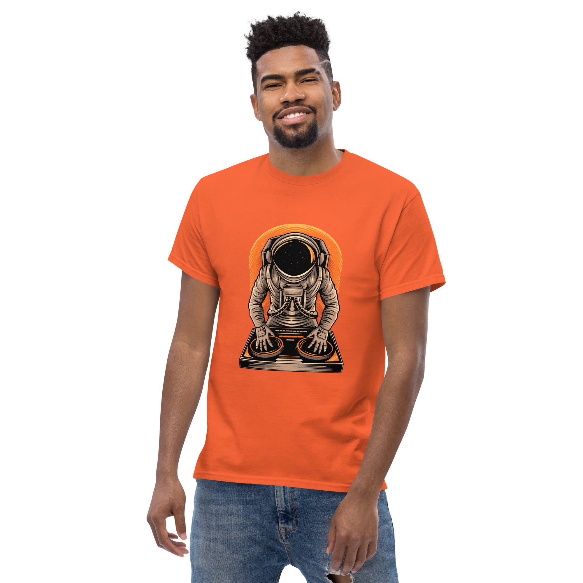T-Shirt Unisex Stampata 100% Cotone – Confortevole – Design Atronauta Dj-Biiply