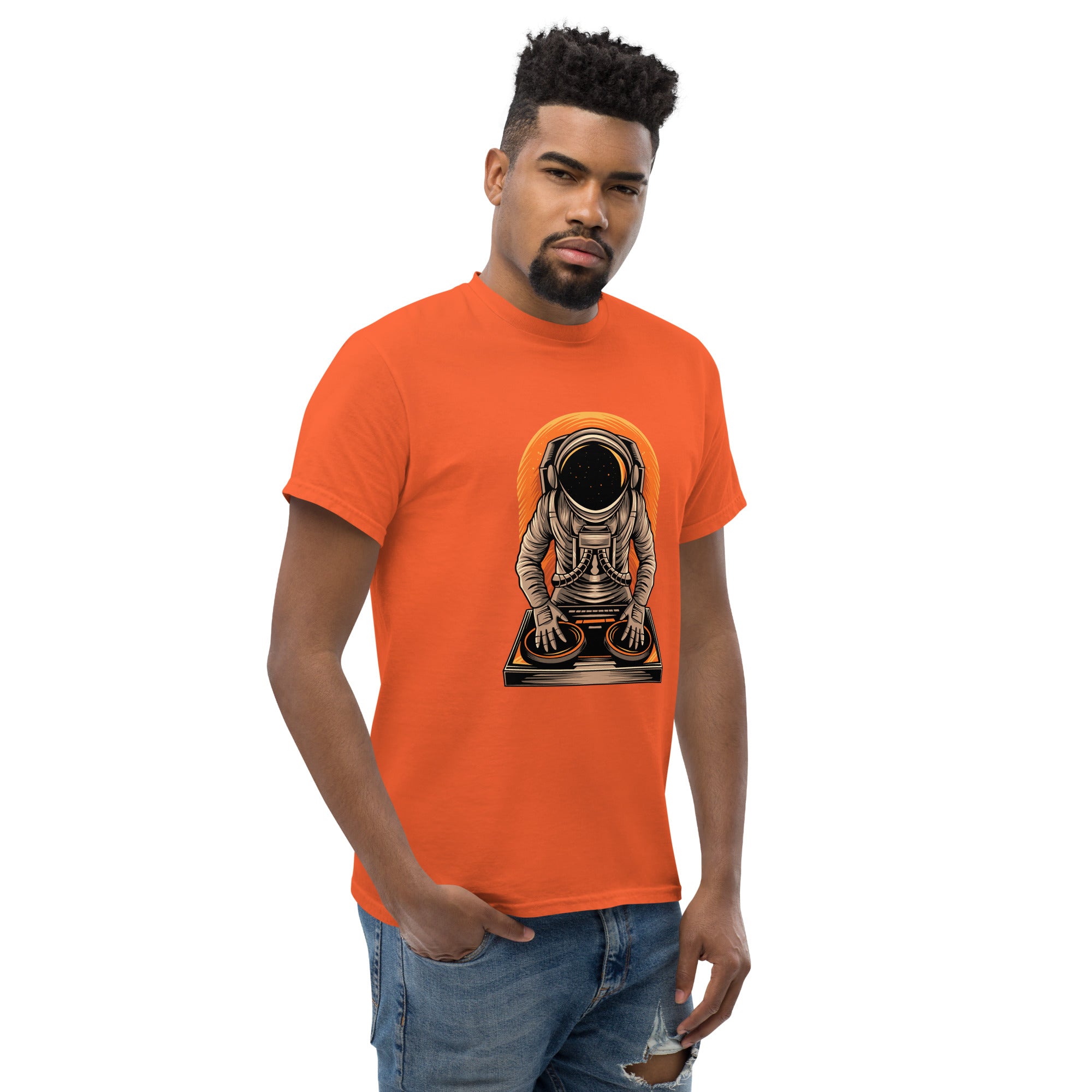 T-Shirt Unisex Stampata 100% Cotone – Confortevole – Design Atronauta Dj-Biiply
