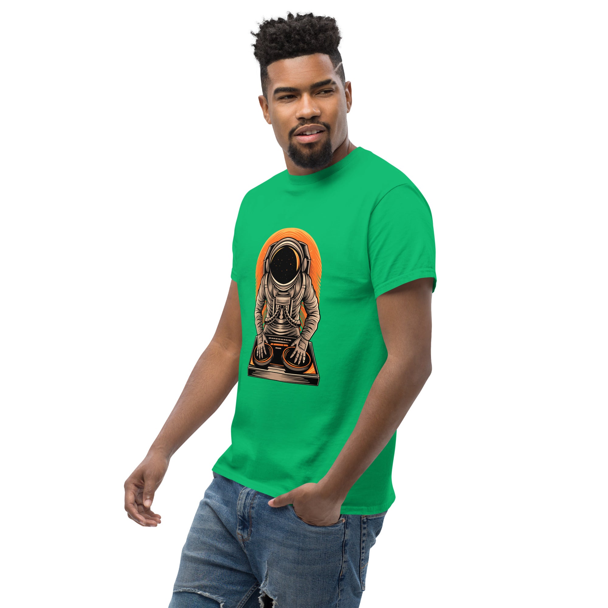 T-Shirt Unisex Stampata 100% Cotone – Confortevole – Design Atronauta Dj-Biiply