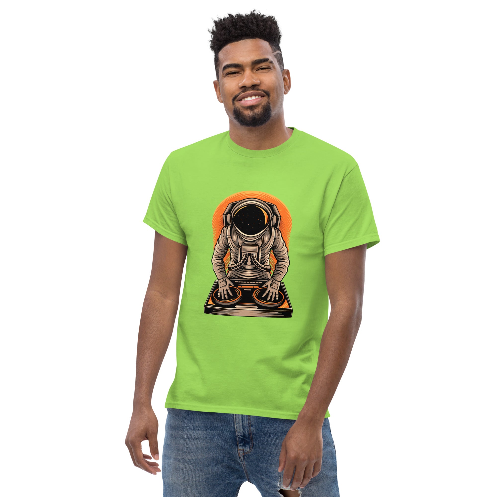 T-Shirt Unisex Stampata 100% Cotone – Confortevole – Design Atronauta Dj-Biiply