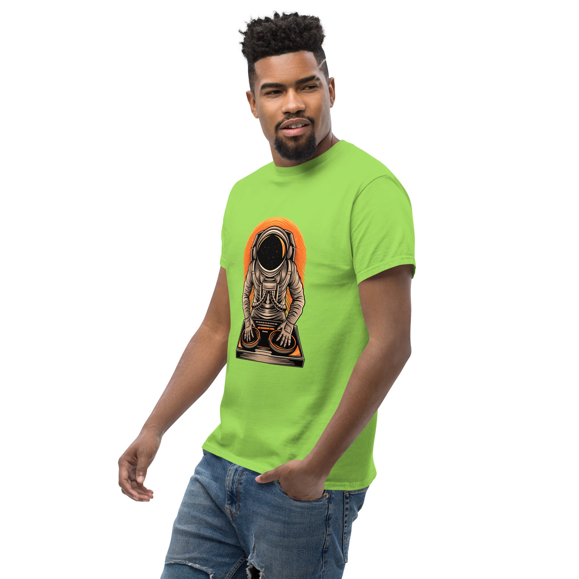 T-Shirt Unisex Stampata 100% Cotone – Confortevole – Design Atronauta Dj-Biiply