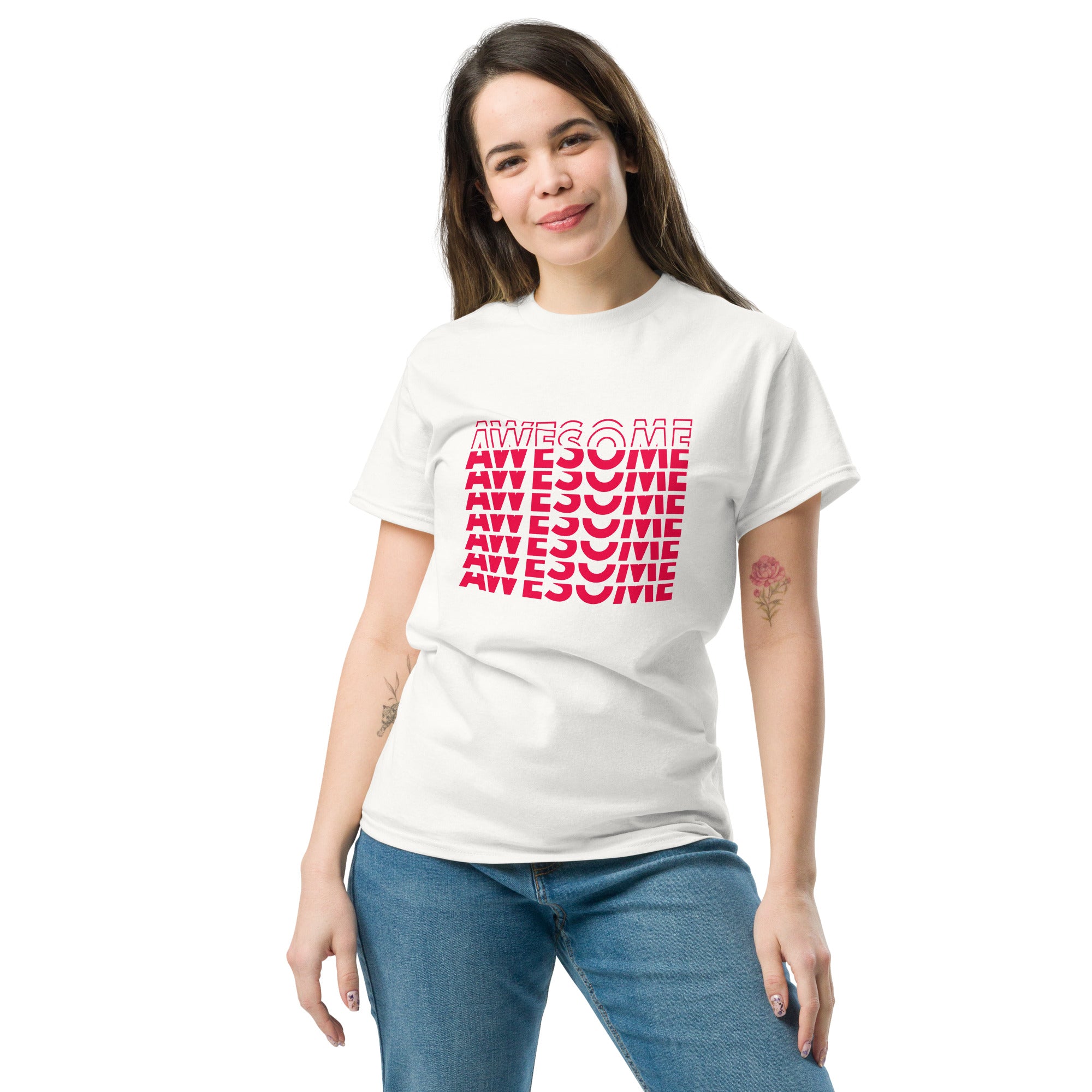 T-Shirt Unisex Stampata 100% Cotone – Confortevole – Design Awesome-Biiply