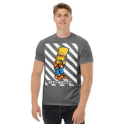 T-Shirt Unisex Stampata 100% Cotone – Confortevole – Design Bart Off-Whte-Biiply