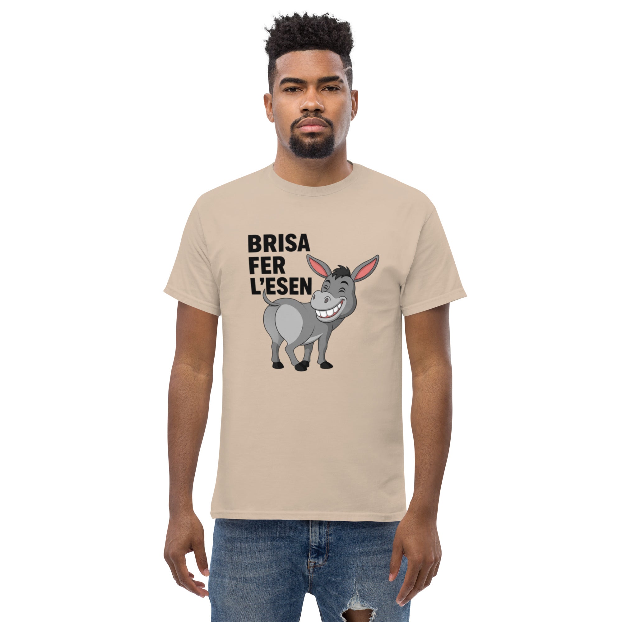 T-Shirt Unisex Stampata 100% Cotone – Confortevole – Design Brisa Fer L'esen-Biiply