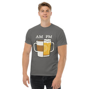 T-Shirt Unisex Stampata 100% Cotone – Confortevole – Design Caffè A.M Birra P.M-Biiply