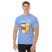 T-Shirt Unisex Stampata 100% Cotone – Confortevole – Design Caffè A.M Birra P.M-Biiply