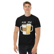 T-Shirt Unisex Stampata 100% Cotone – Confortevole – Design Caffè A.M Birra P.M-Biiply