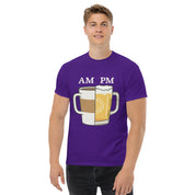 T-Shirt Unisex Stampata 100% Cotone – Confortevole – Design Caffè A.M Birra P.M-Biiply