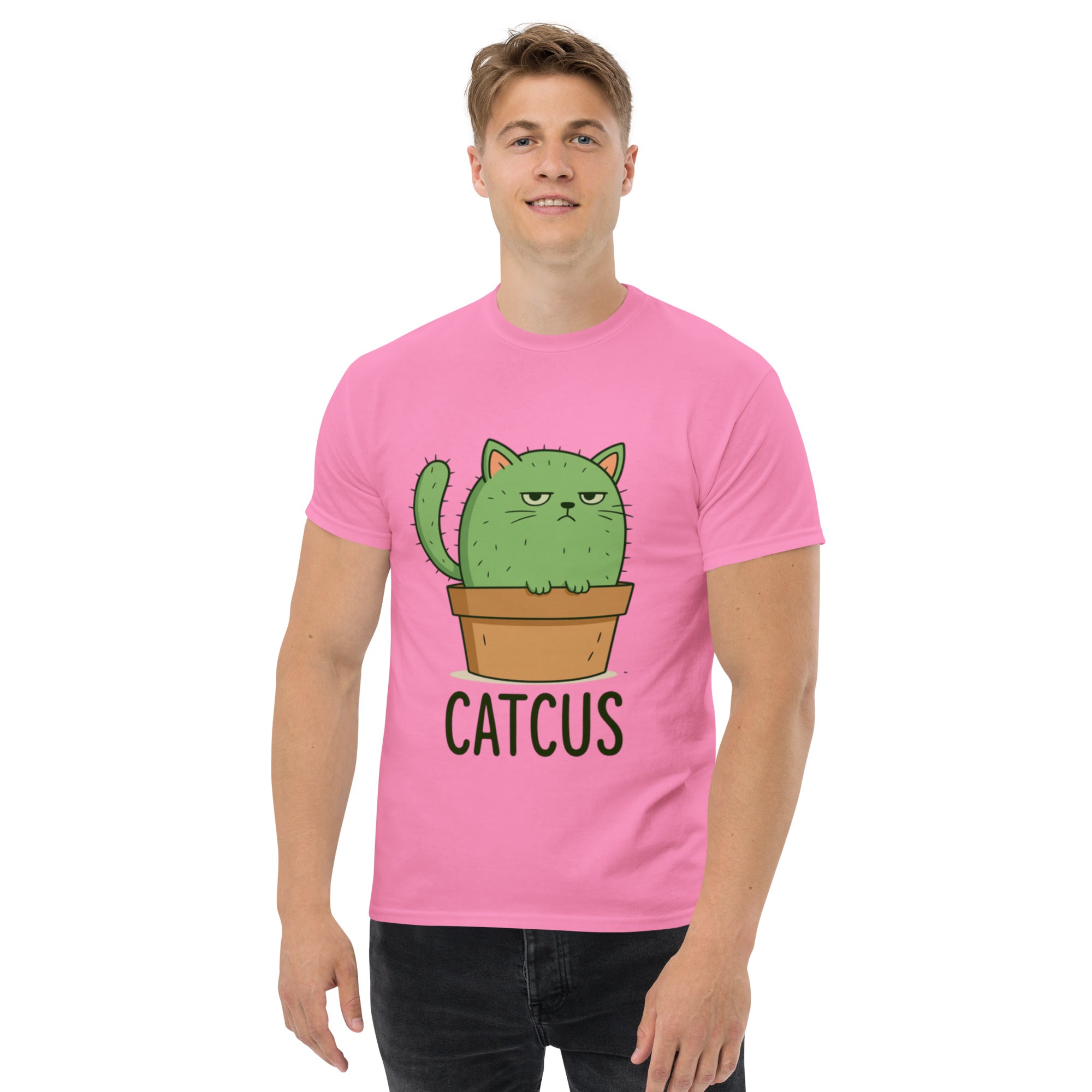 T-Shirt Unisex Stampata 100% Cotone – Confortevole – Design Catcus-Biiply